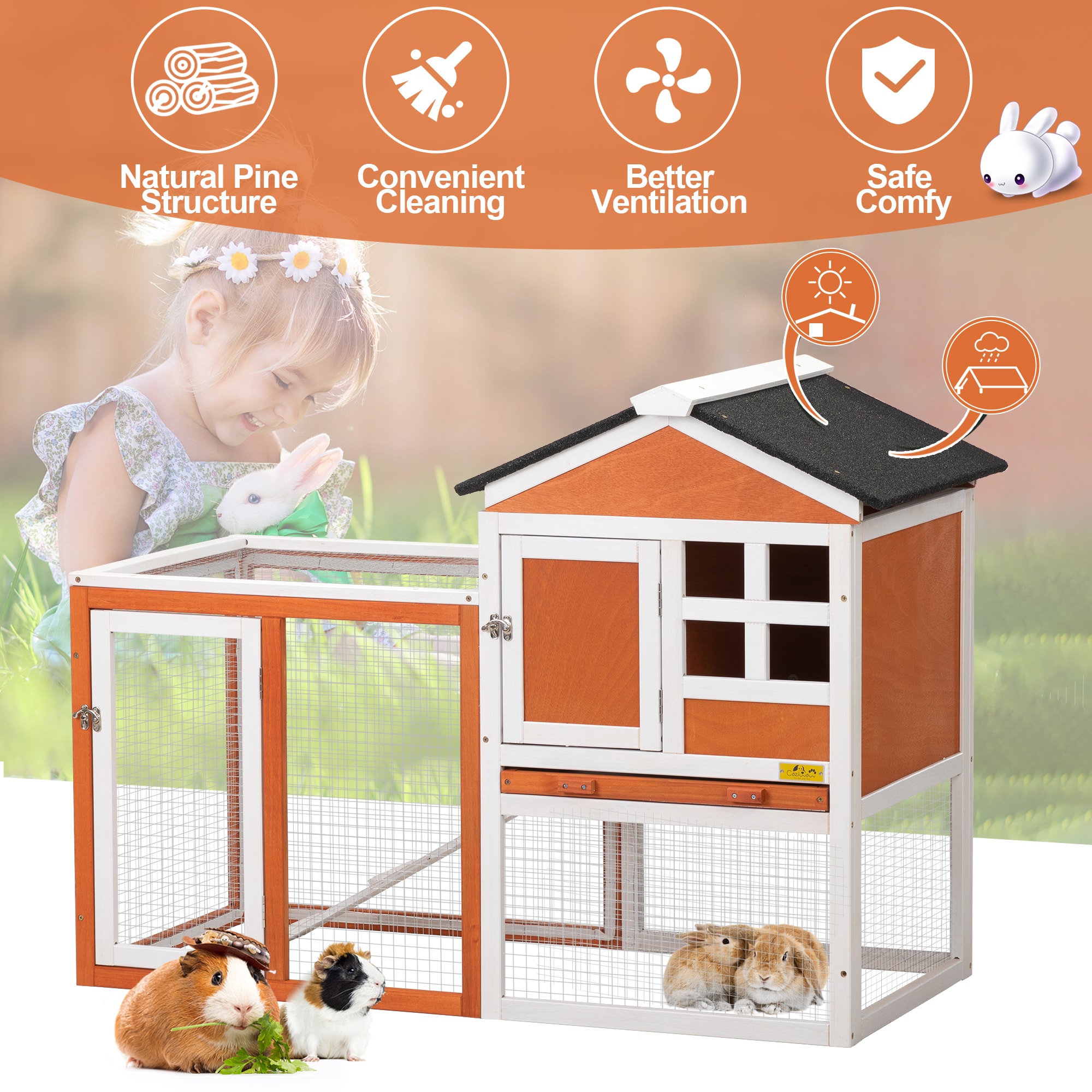 Coziwow CW12P0298-L02 Chicken-Coops-Rabbit-Hutches - View #5