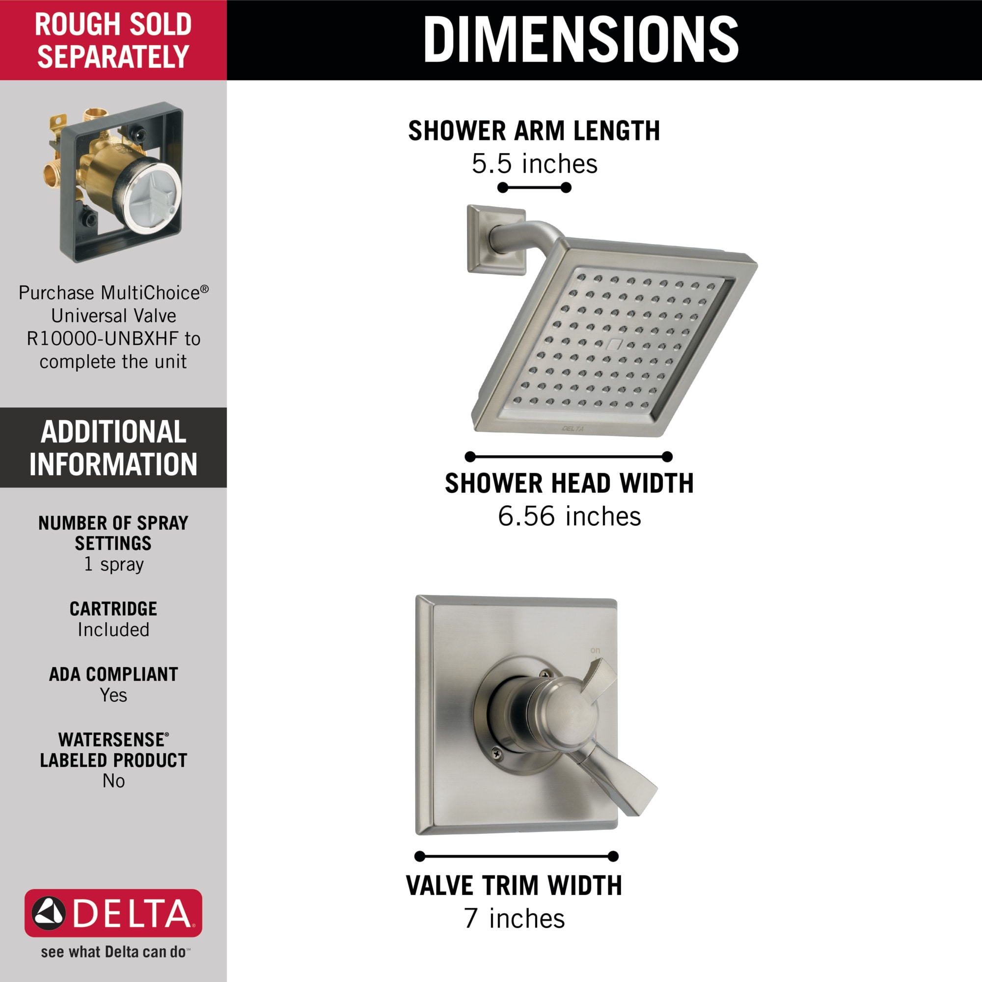 Delta T17251-SS Tub-Shower-Faucets - View #22