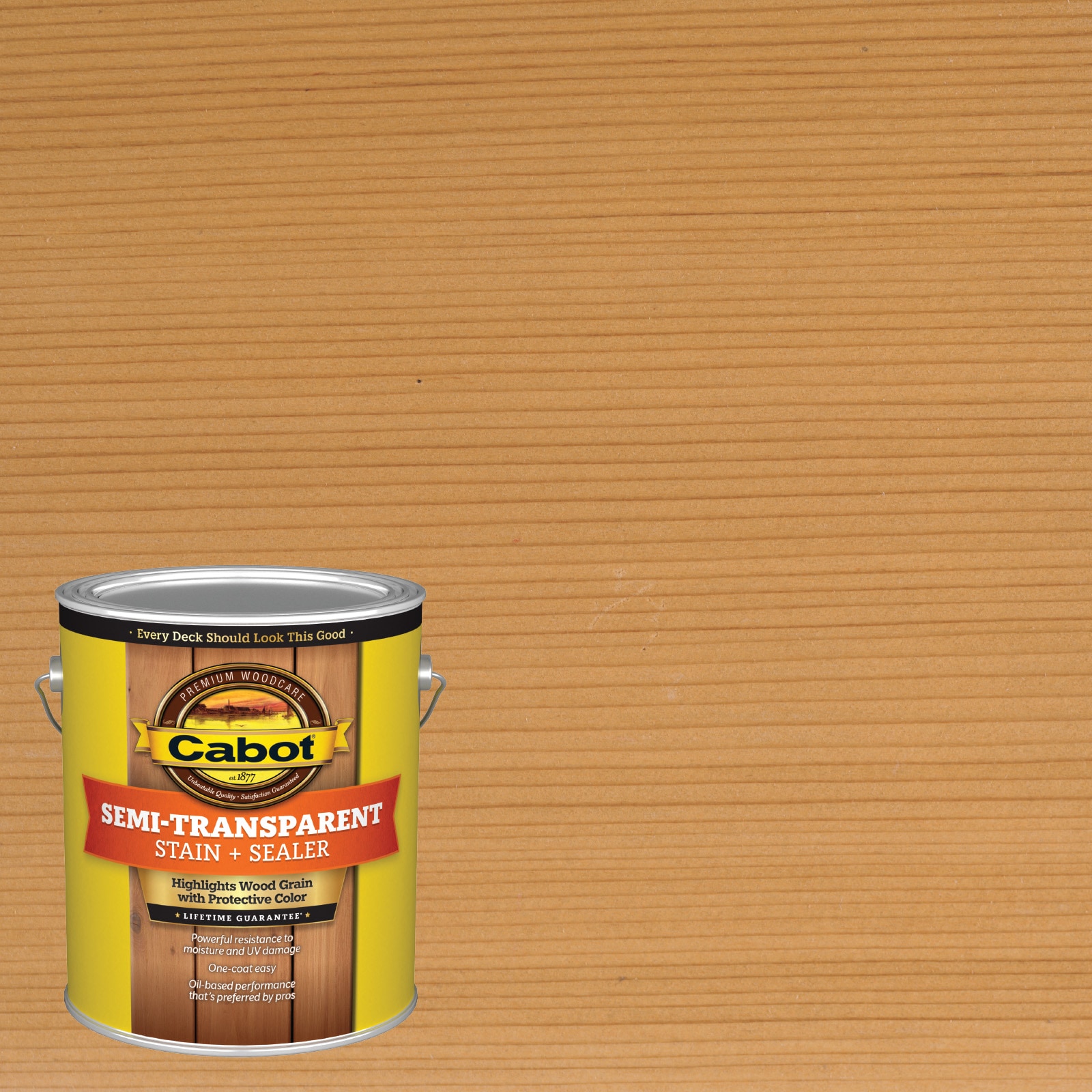 New Cedar Semi-transparent Exterior Wood Stain and Sealer (1-Gallon) in Brown | - Cabot NEW CEDAR-238716