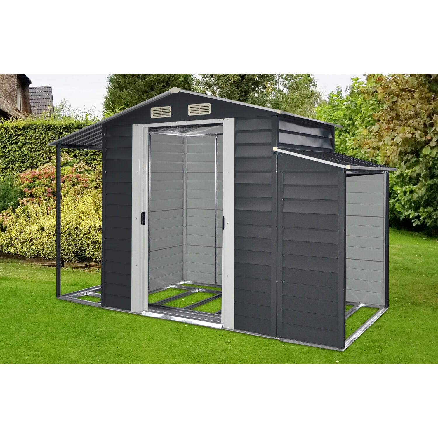 Hanover HANMLTISHD-GW Metal-Storage-Buildings-Sheds - View #4