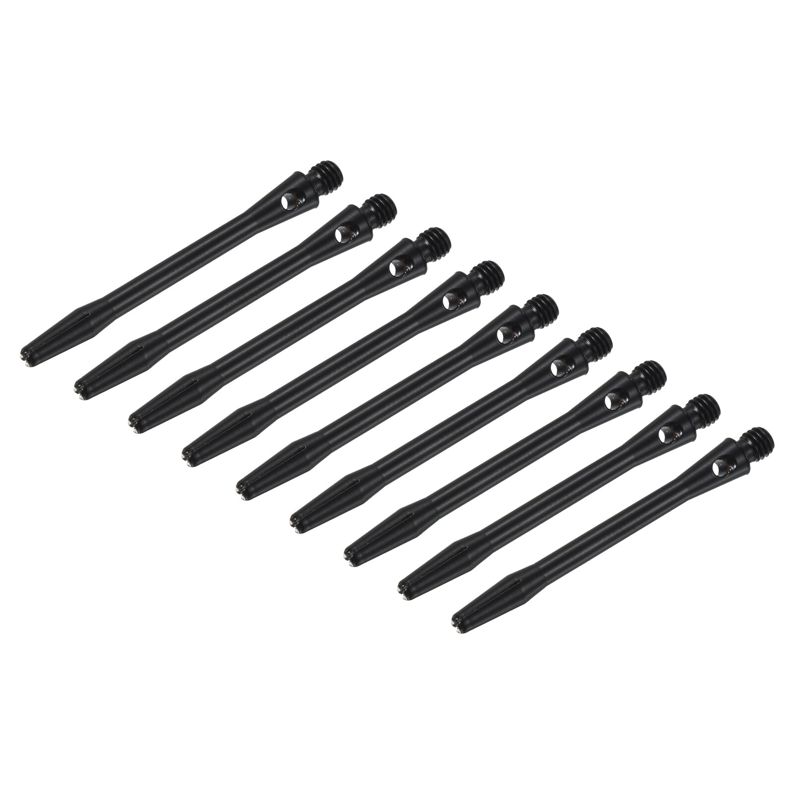PATIKIL 48mm Aluminum Dart Shafts Medium 2BA Thread Dart Stems Dart Accessories Throwing Fitting for Steel Tip 9pcs (Black)