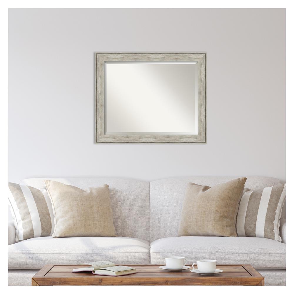 Rectangular Silver Metallic Framed Bathroom Vanity Mirror