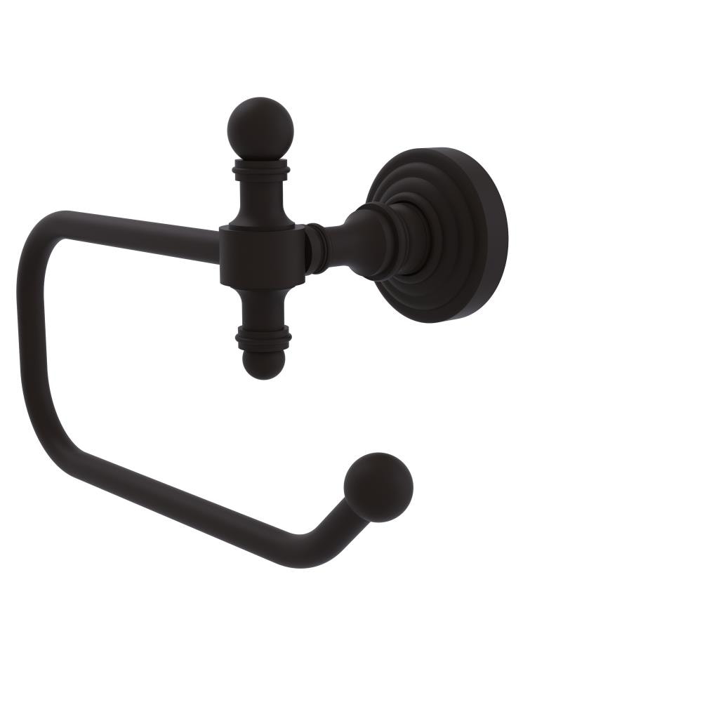 Allied Brass RW-24E-ORB Retro Wave Oil-rubbed bronze Wall mount Single post Toilet Paper Holder 1 -Rolls with Storage