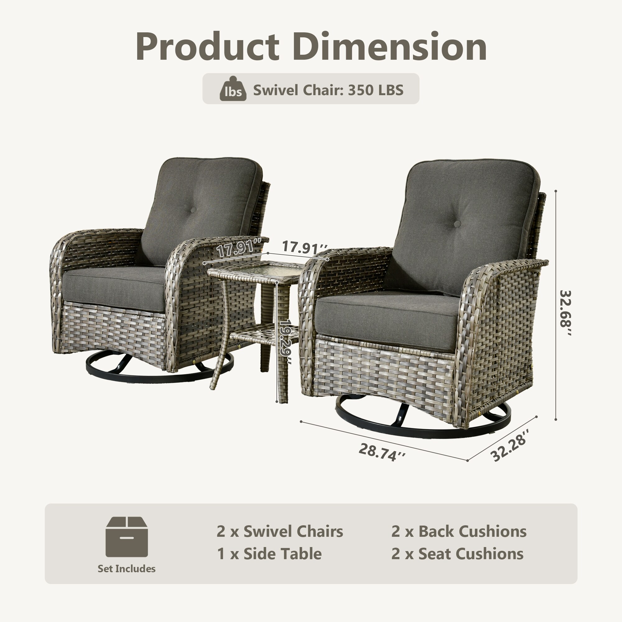 ALTRIGUS 6L-GNC100-3-AL Patio-Conversation-Sets - View #3