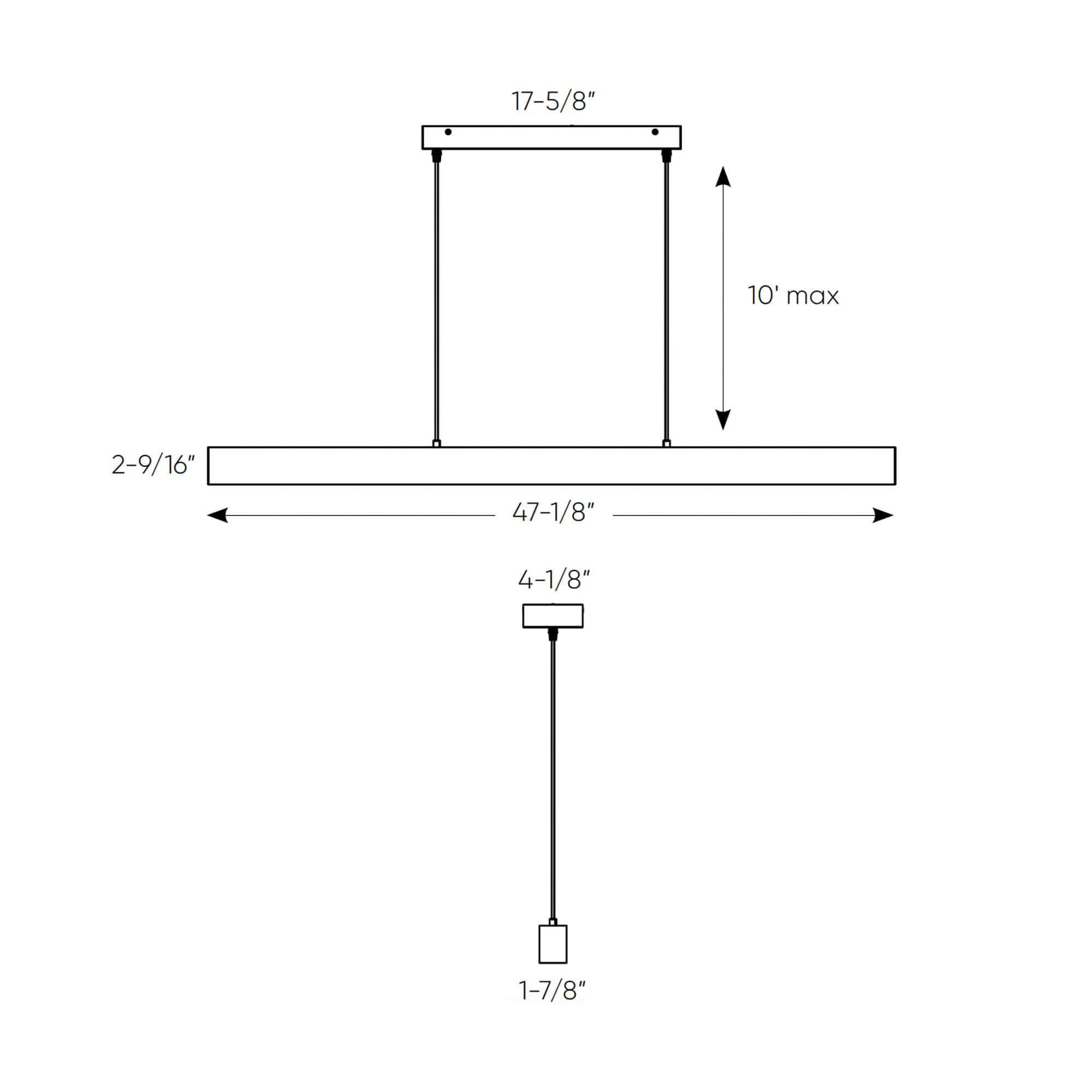 DALS Lighting DCP-LNPD48-BK Pendant-Lights - View #3