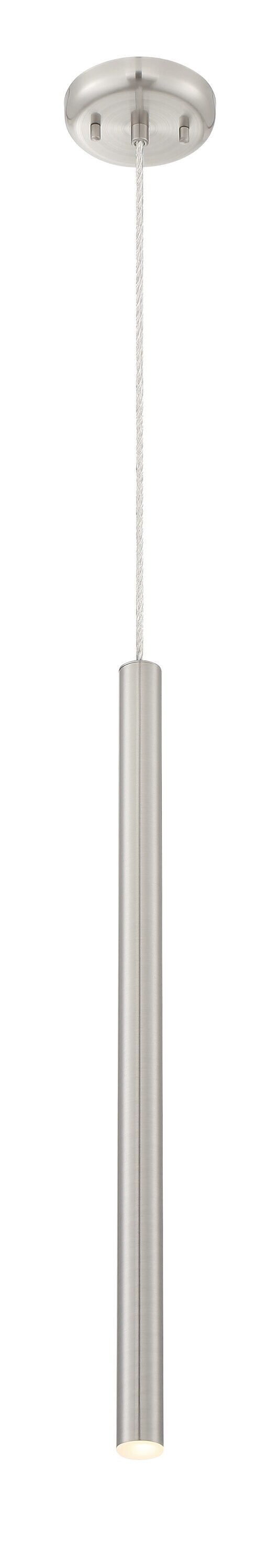 Z-Lite 917MP24-BN-LED Forest Brushed Nickel Modern/contemporary Cylinder Integrated LED Mini Hanging Pendant light