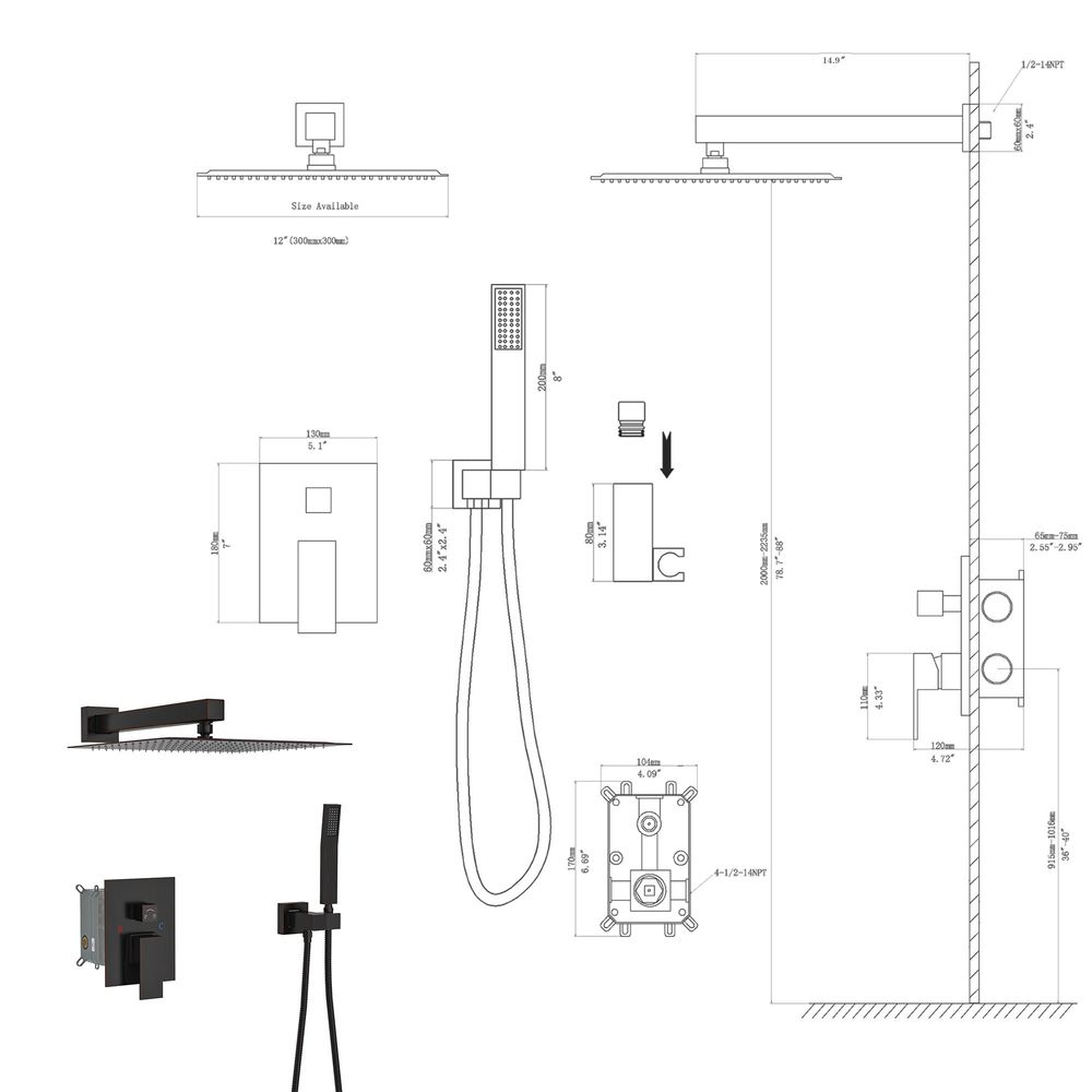 Blisstyle SHWR3 Fixed-Showerhead - View #7