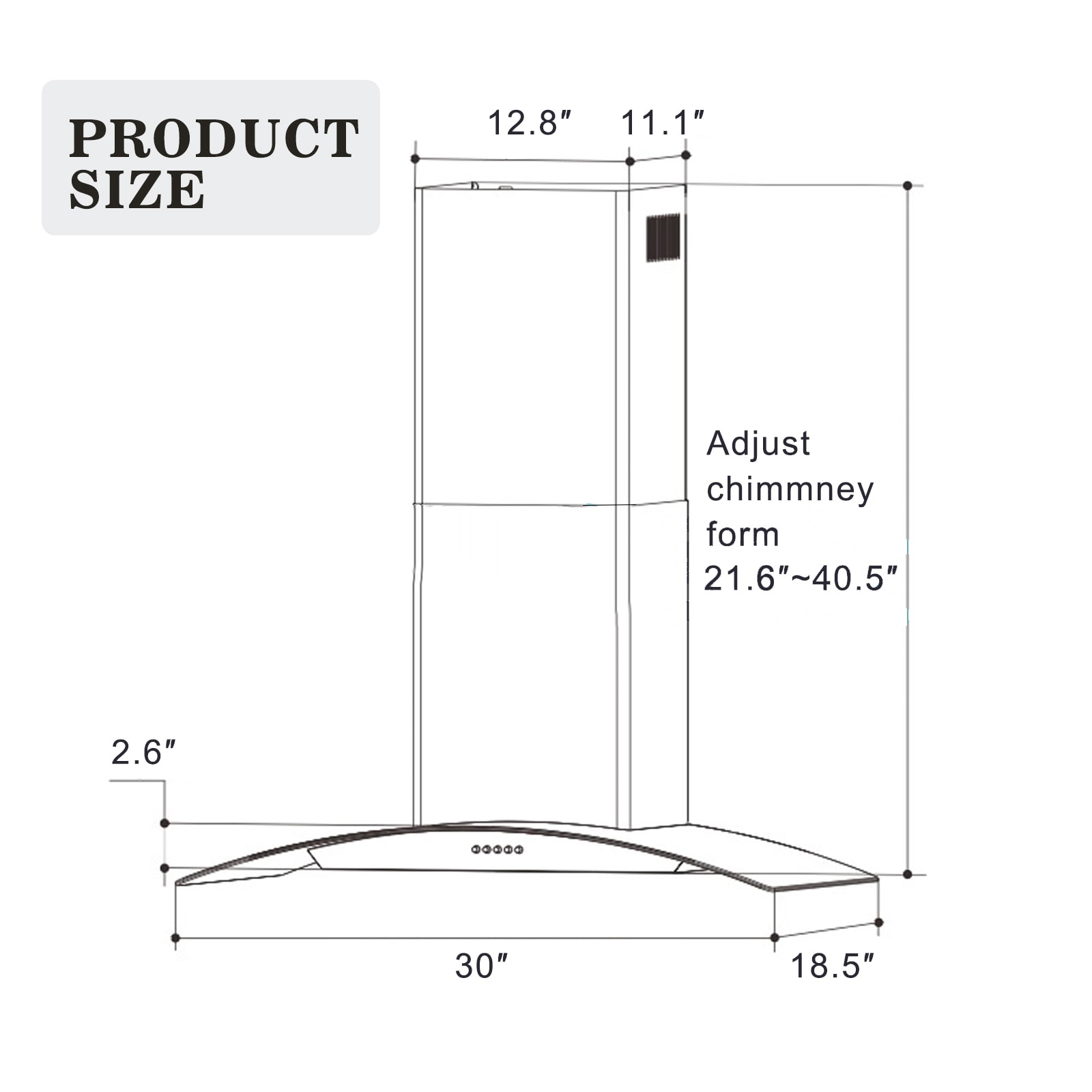 Tieasy 1875B-1 Wall-Mounted-Range-Hoods - View #6