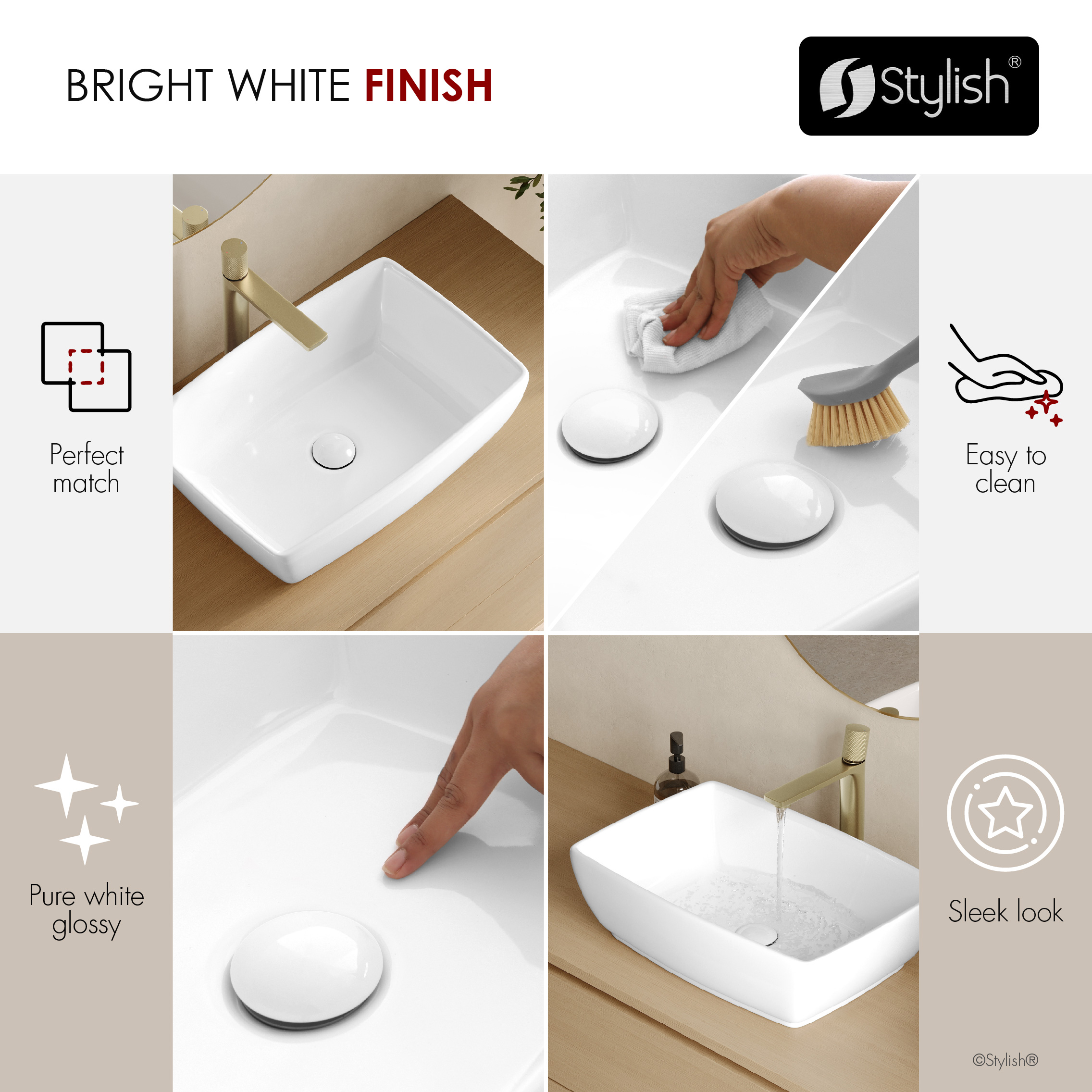 Stylish P-220D Bath-Sink - View #5