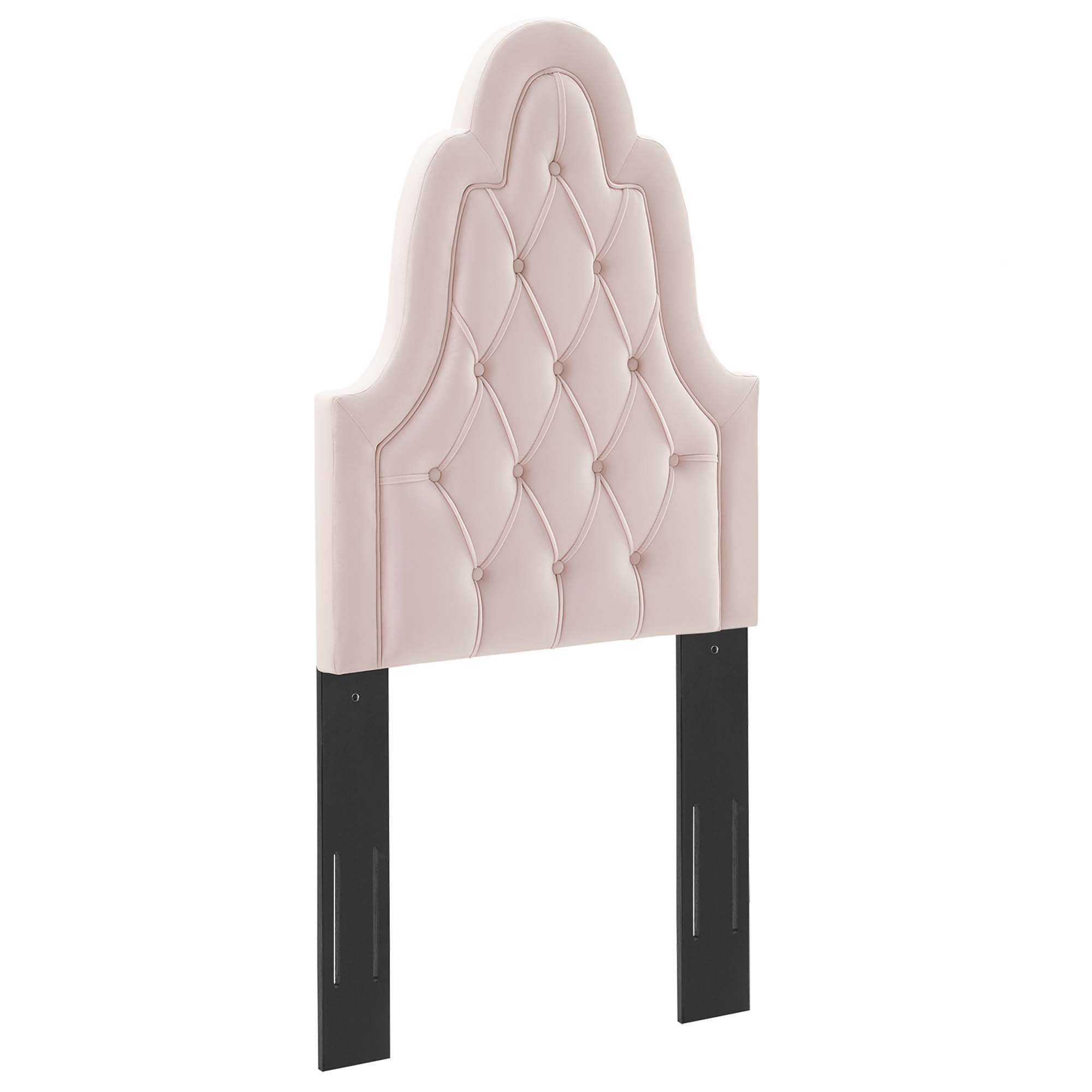  Augustine Tufted Performance Velvet Twin Headboard in Pink