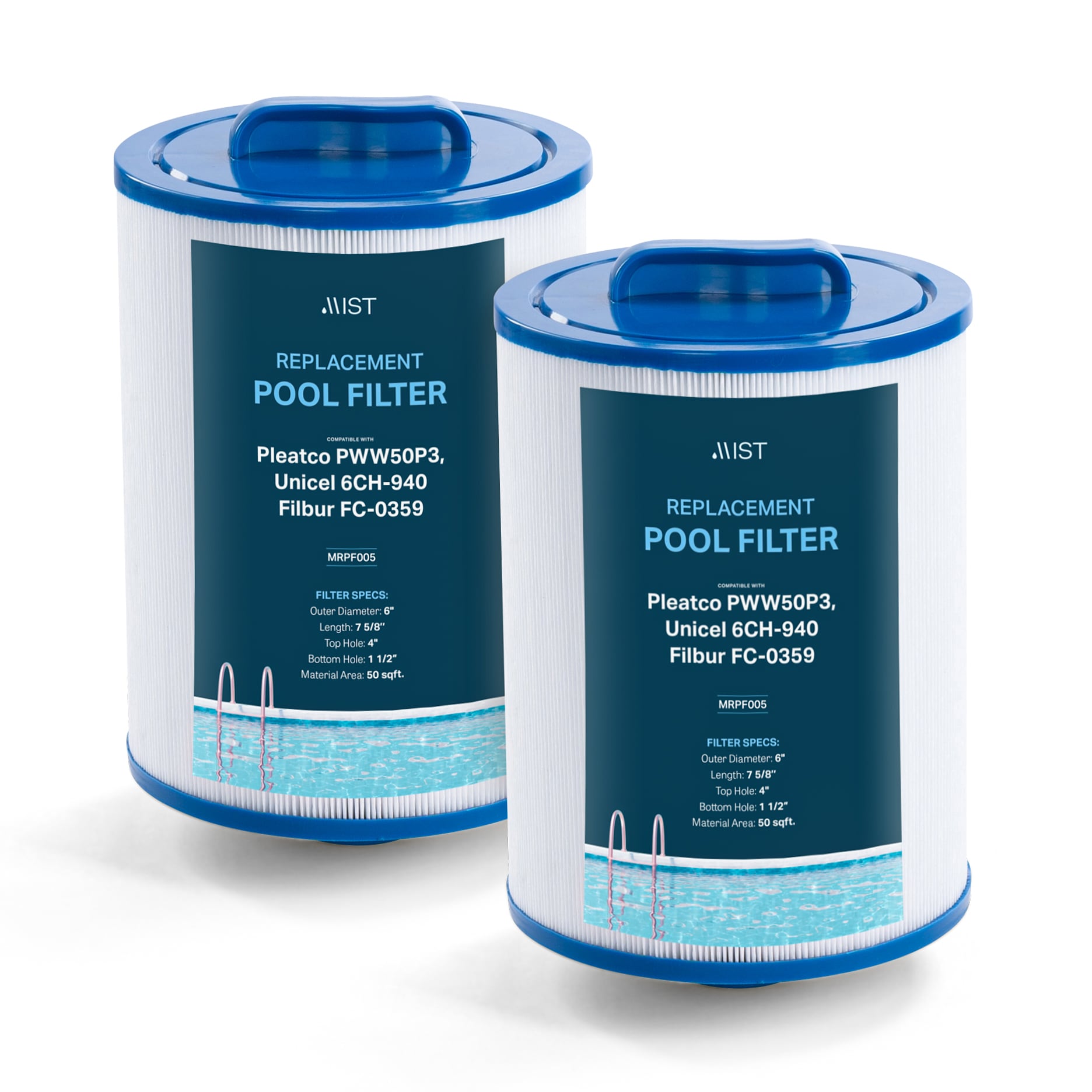 Mist MRPF205 Pleatco PWW50P3 Pool Filter Replacement Cartridge