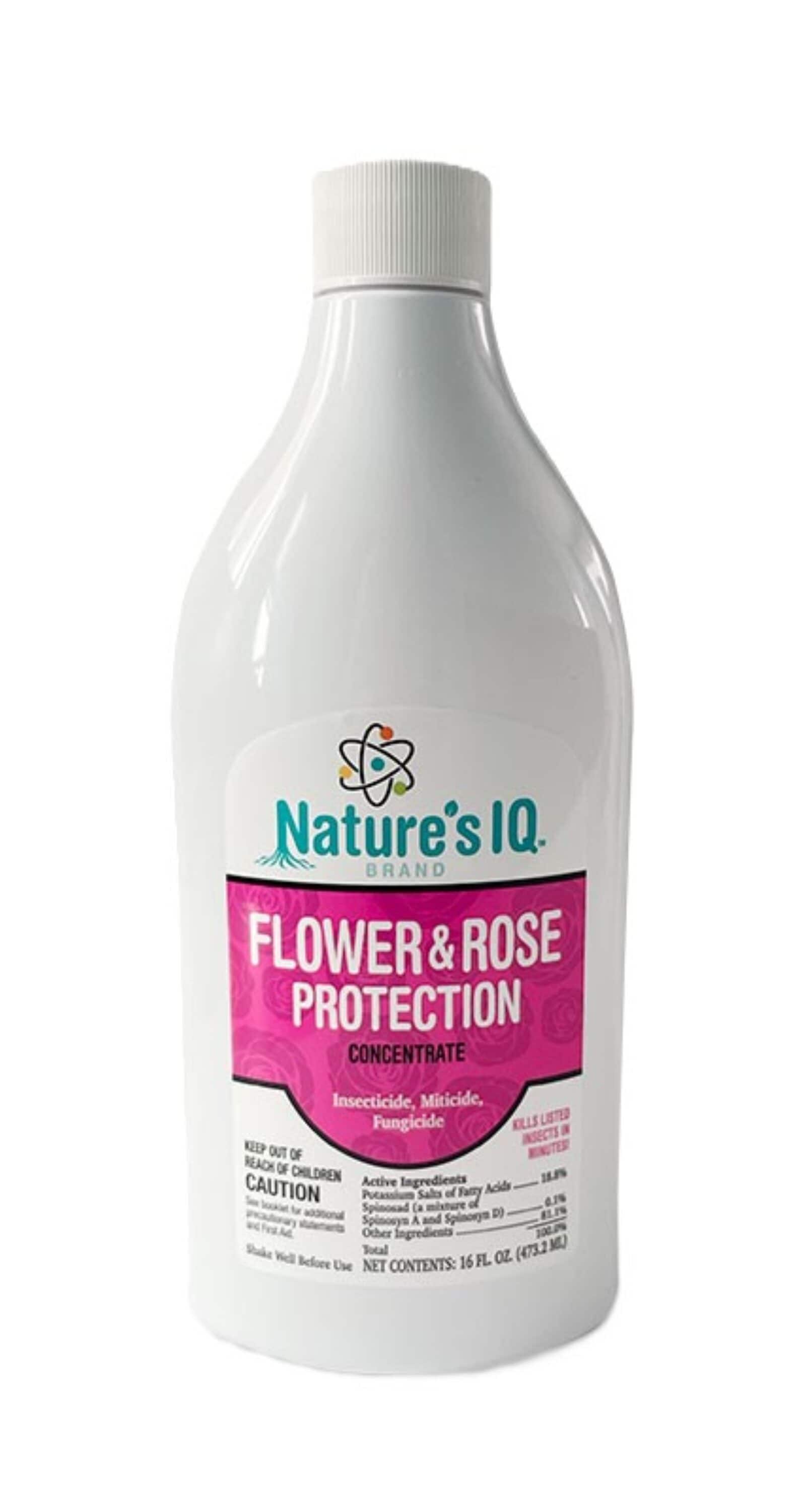 Nature’s IQ - Nature's IQ Flower & Rose Protection 16oz Concentrate. Patented formula kills list...