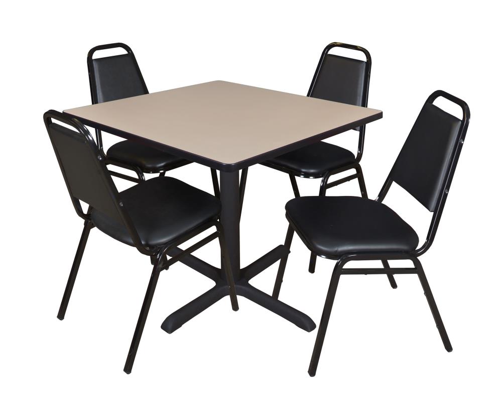 Regency TB4242BE29BK Breakroom Off-white 4-Person Training Table (42-in W x 29-in H)