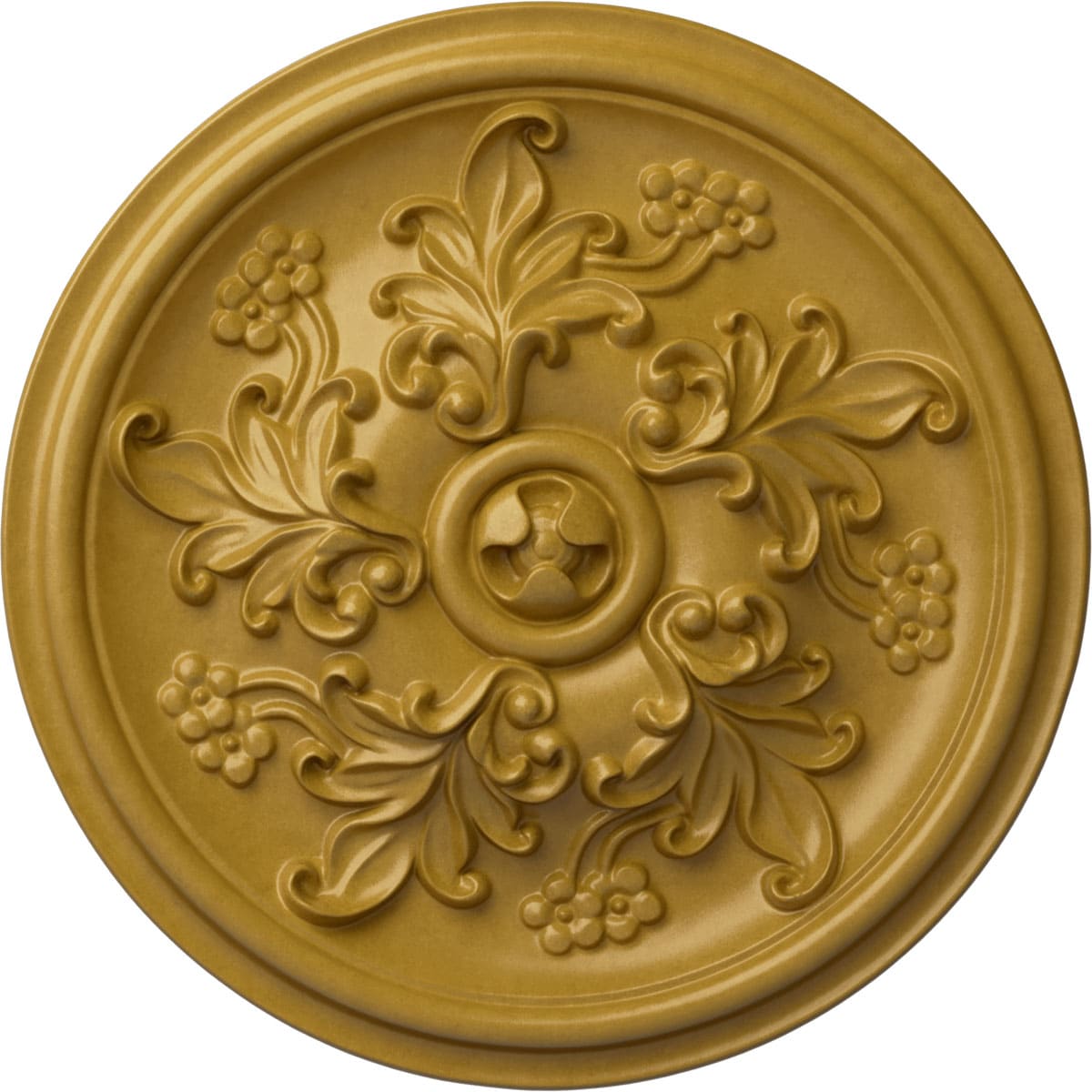 Ekena Millwork CM14KTIGS Katheryn 14.5-in W x 14.5-in L Painted Iridescent Gold Polyurethane Whole Ceiling Medallion