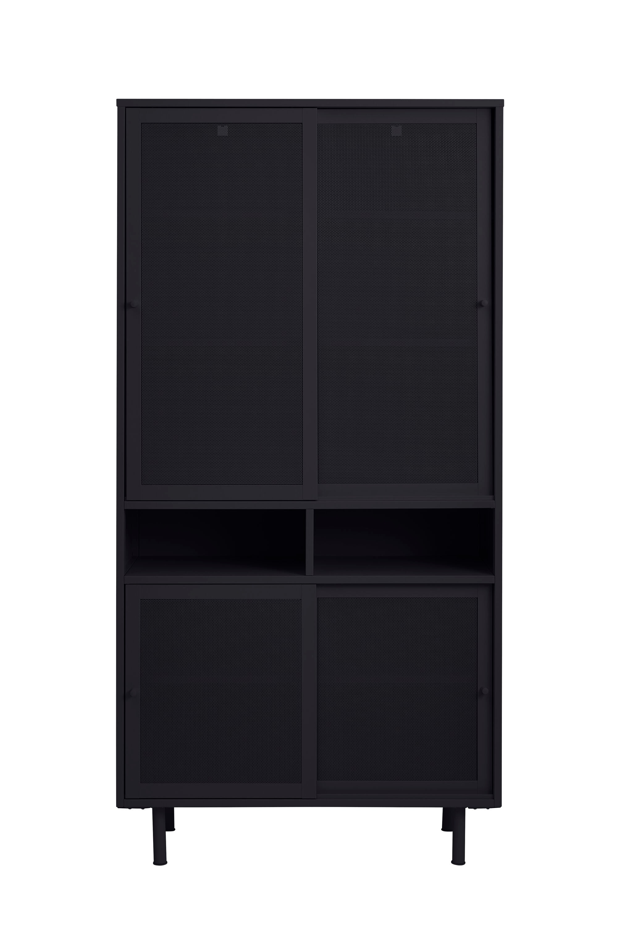  VP-5024-BLACK 35.5-in W 4 -Door Black Accent Cabinet