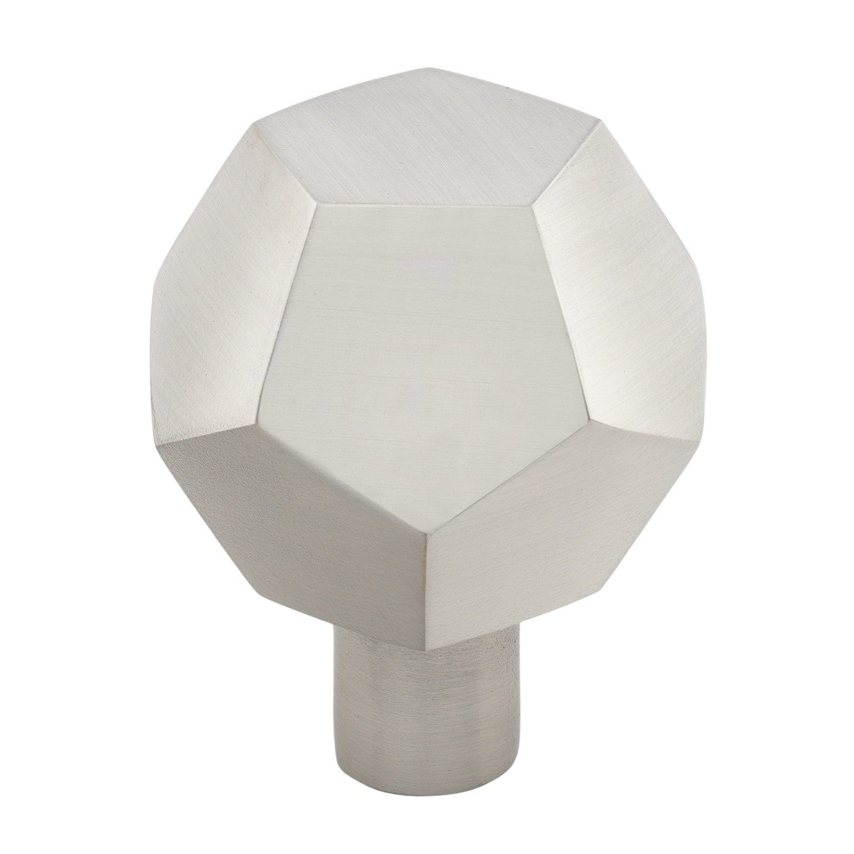 GlideRite Hardware 5826-SN-25 1-1/2 in. Solid Faceted Cabinet Knob - 25 Pack