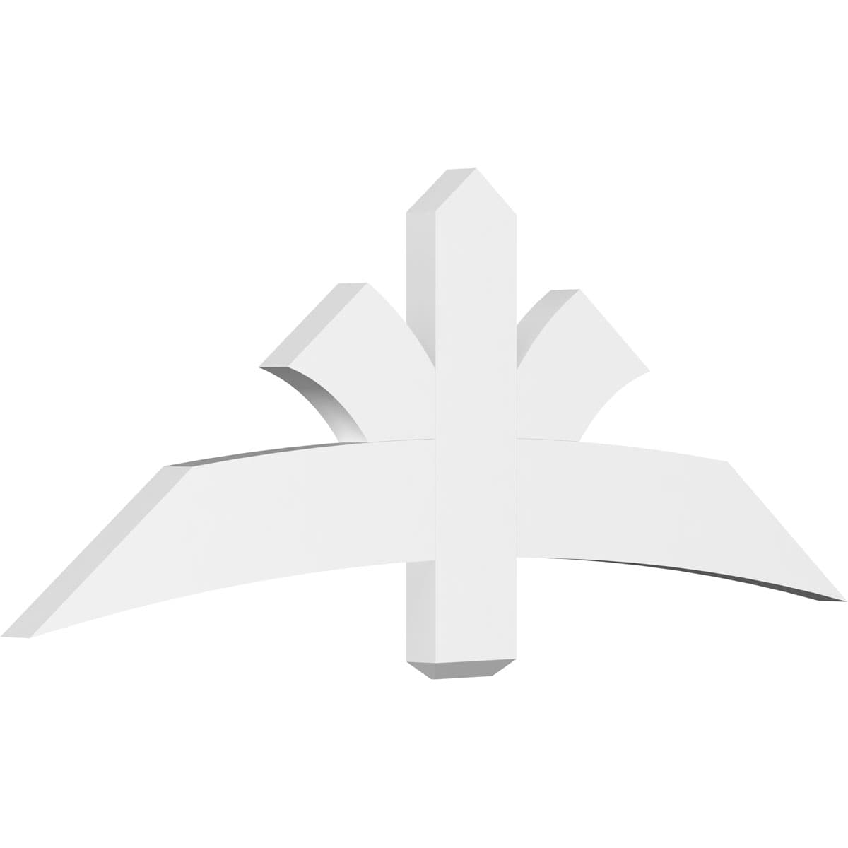 Ekena Millwork GBP060X23X0206DAV00 Davenport White PVC Gable bracket