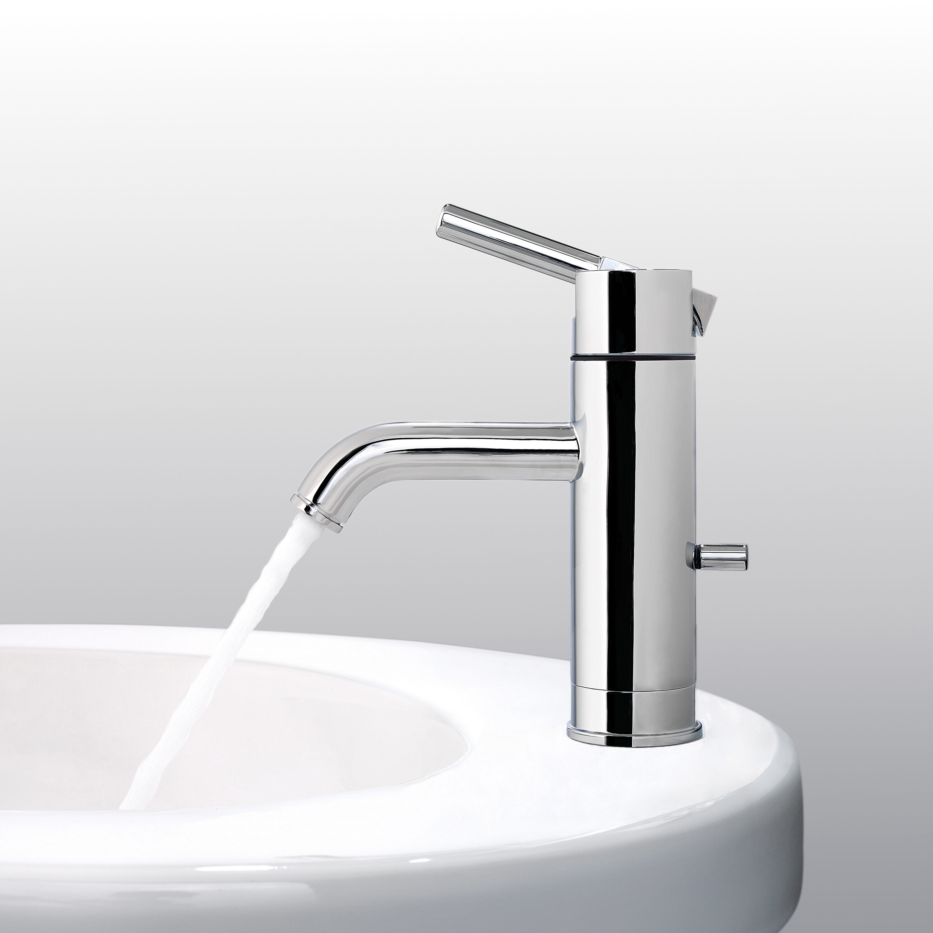 Contempra Modern Polished Chrome Single Control Bathroom Faucet