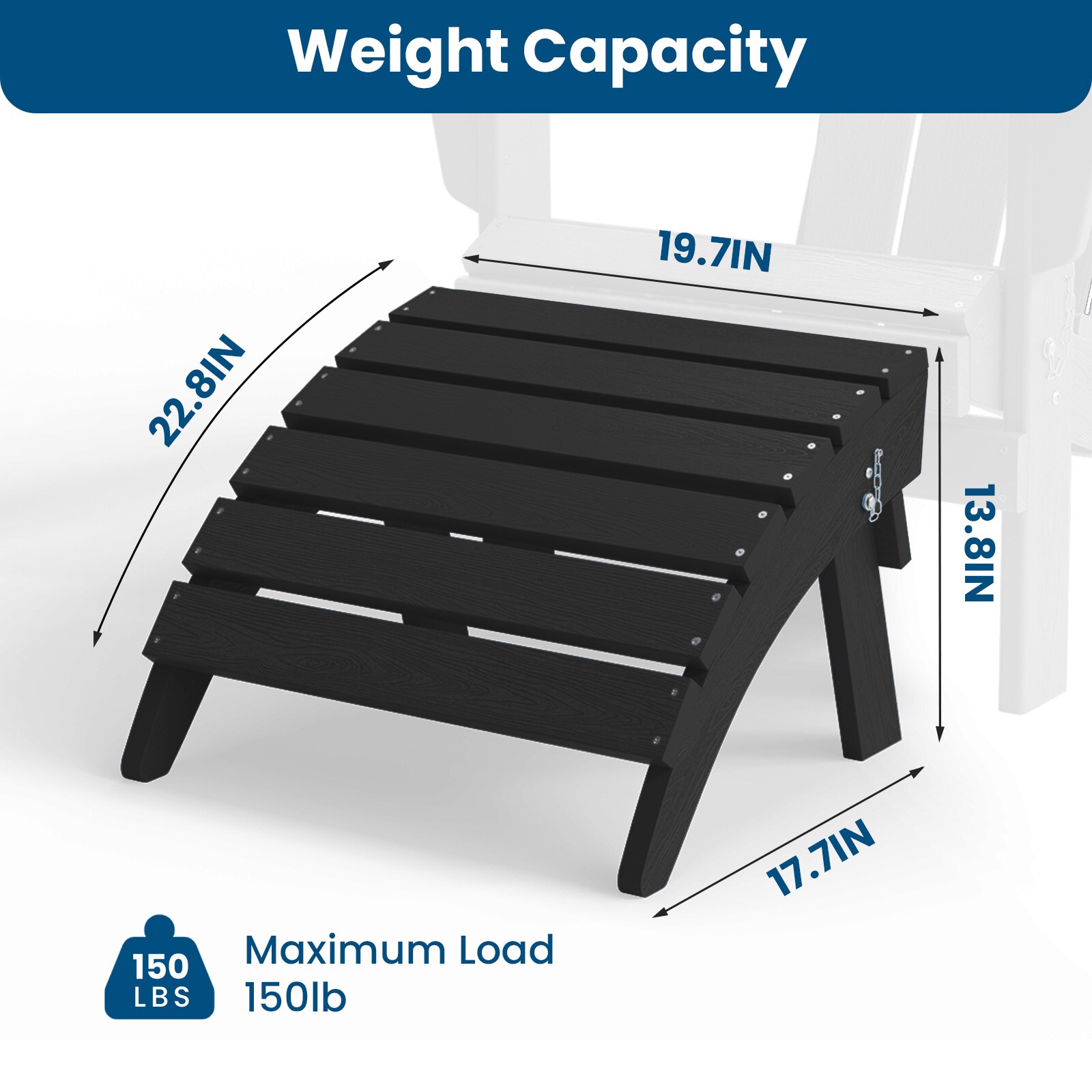 VOUA ZDGJ-BK Stools-Ottomans - View #2