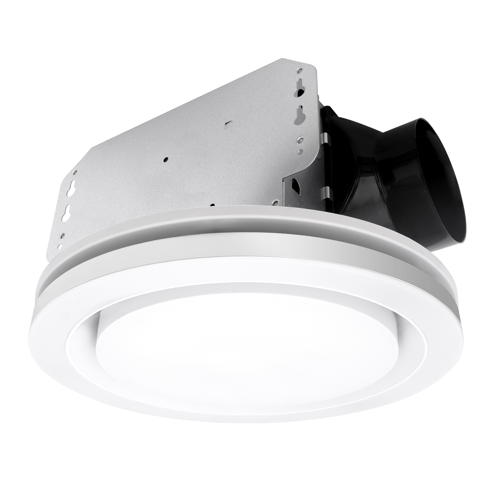 Akicon 1.5-Sone 90-CFM White Decorative Lighted Bathroom Fan 