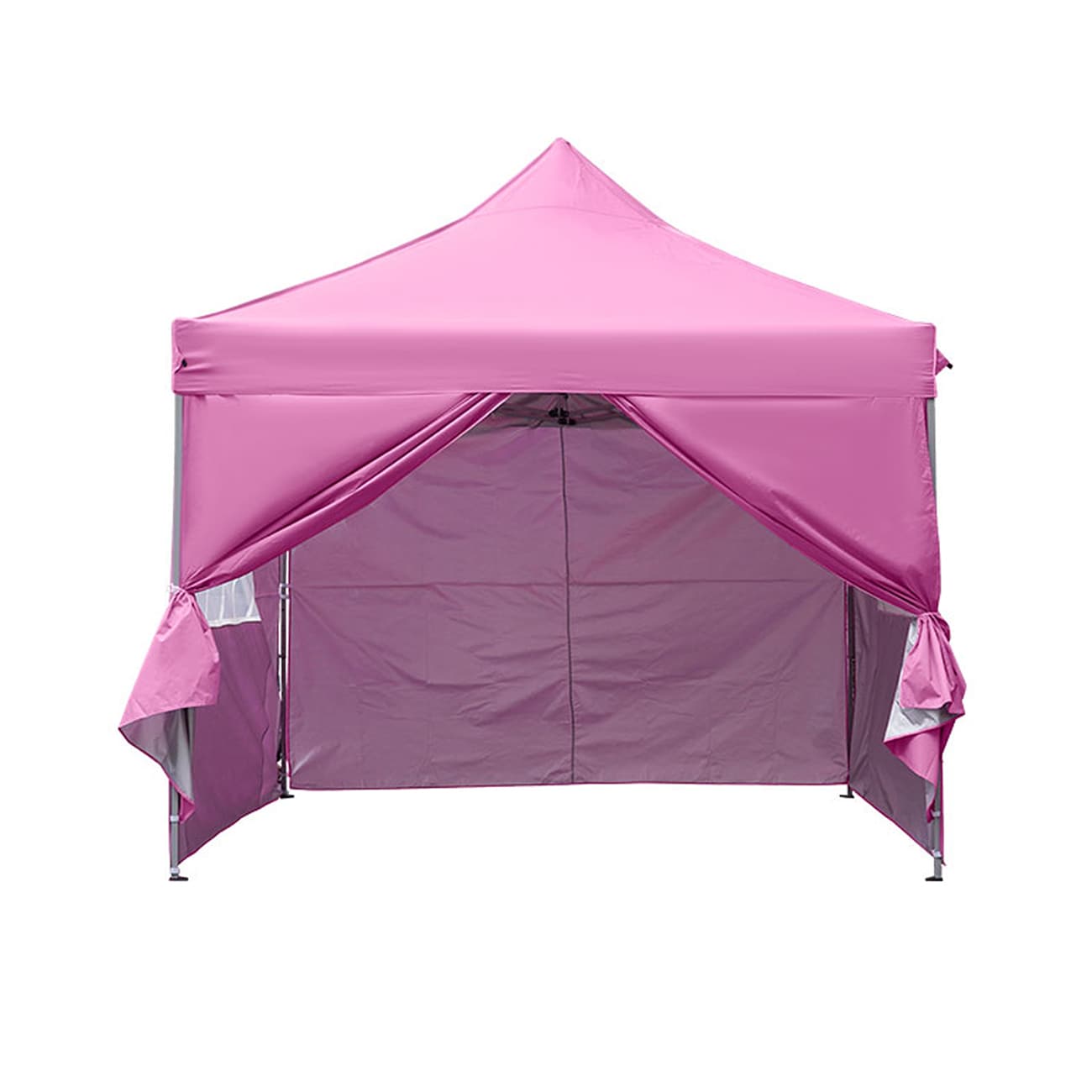 Ainfox 10-ft x 10-ft patio canopy Square Pink Metal Polyester Roof Pop ...