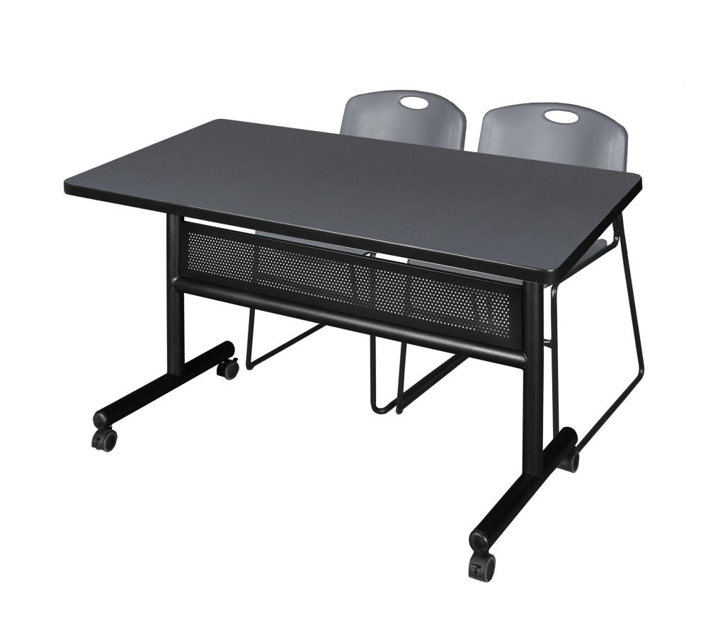 Regency MKFTM4830GY44GY Training Gray 4-Person Training Table (48-in W x 29-in H)