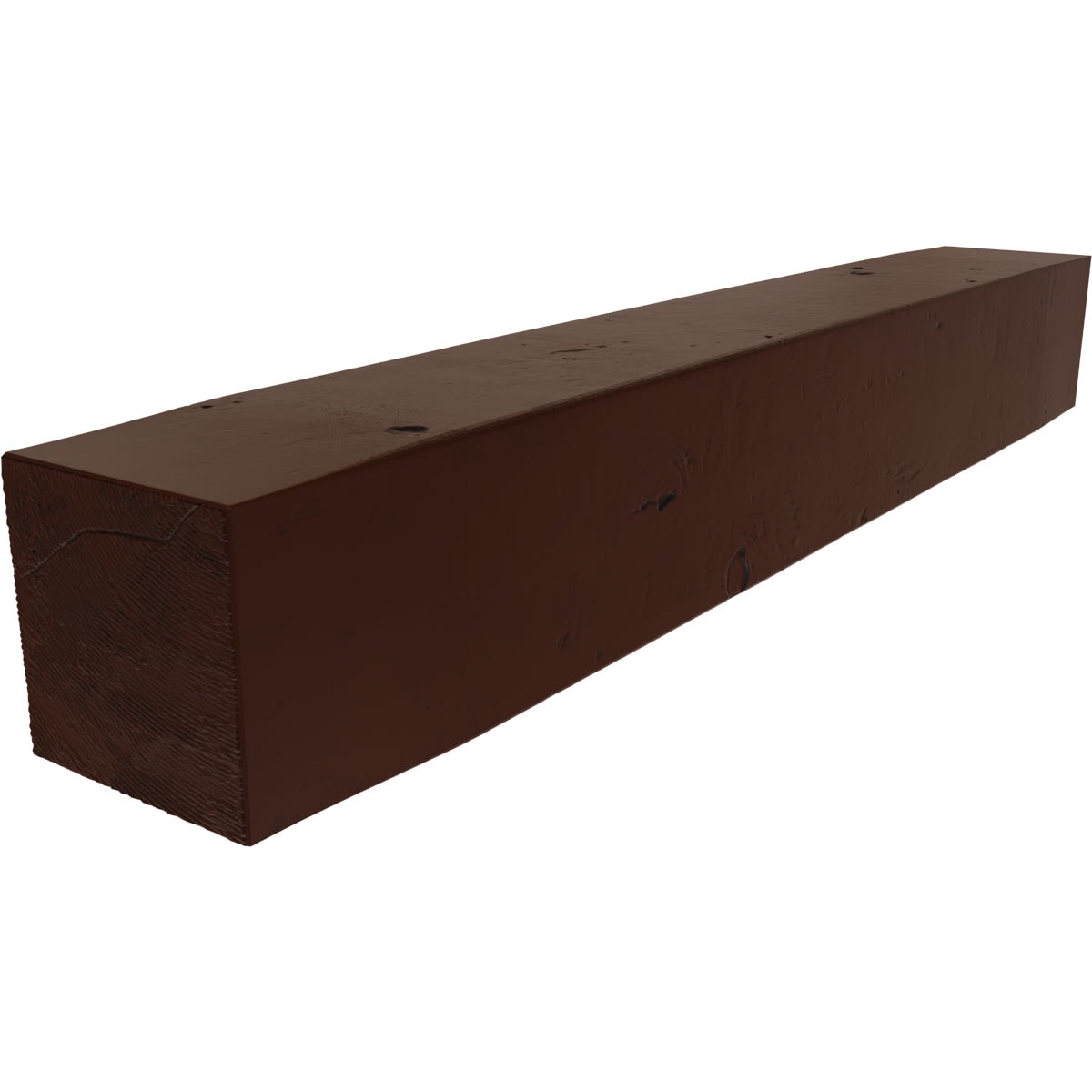 Ekena Millwork MANUKP06X08X36PE 36-in W x 6-in H x 8-in D Natural Pecan Hollow Urethane Rustic Fireplace Mantel