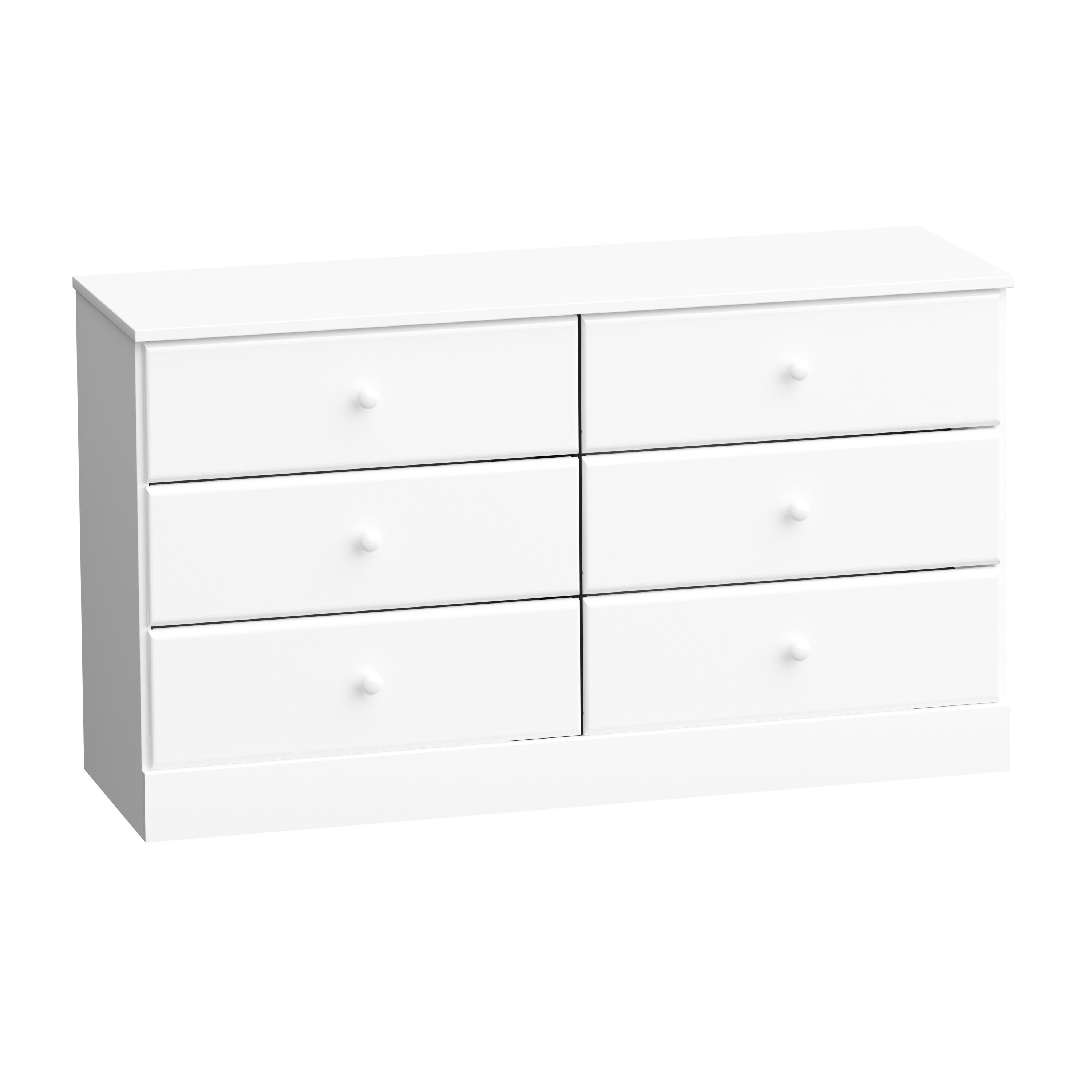 Prepac WDBR-0402-1 Astrid White 6 -Drawer Standard dresser