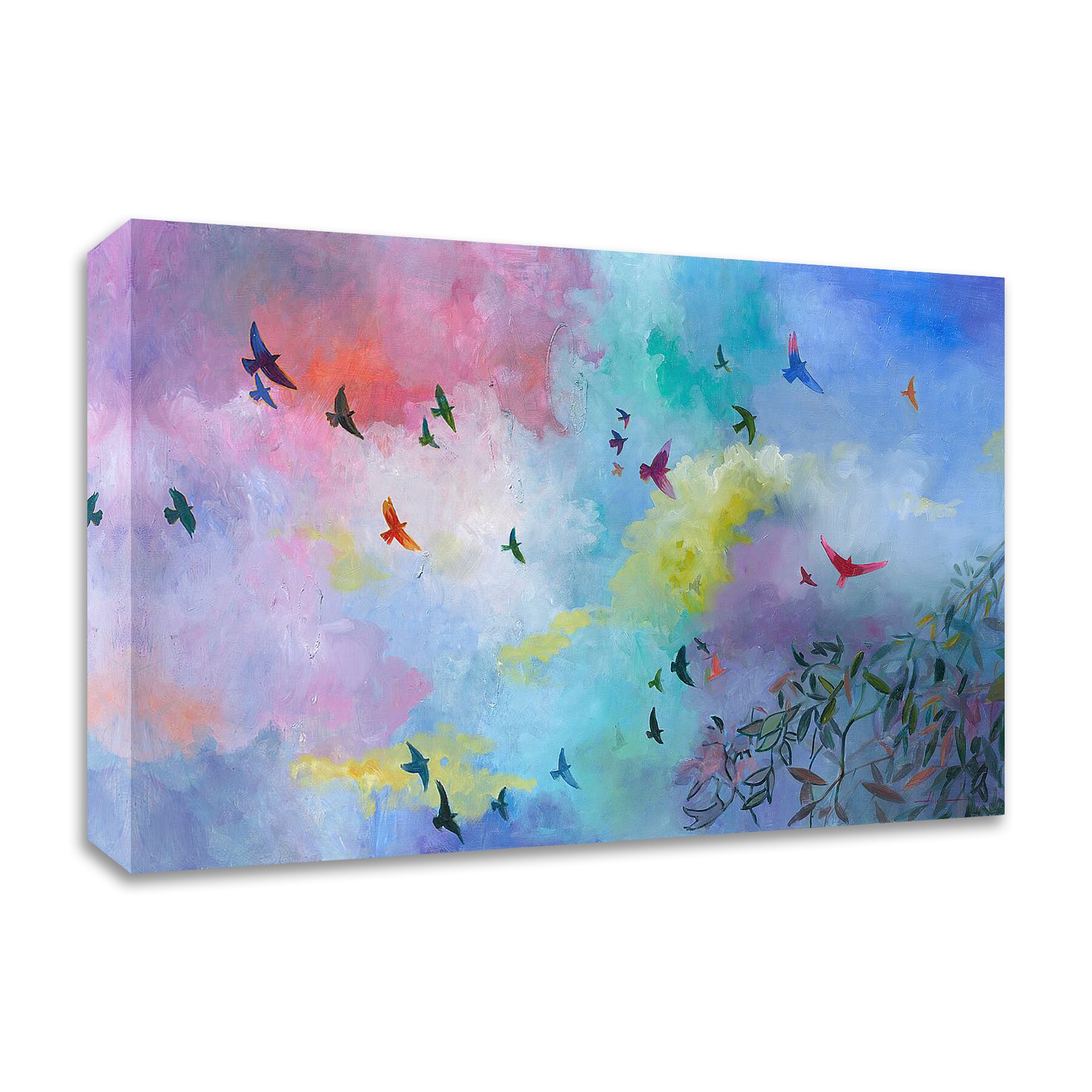 Tangletown Fine Art 8H1495DC-4530 Sky Is The Limit Julia Hacker 30-in H x 45-in W Animals Print on Canvas