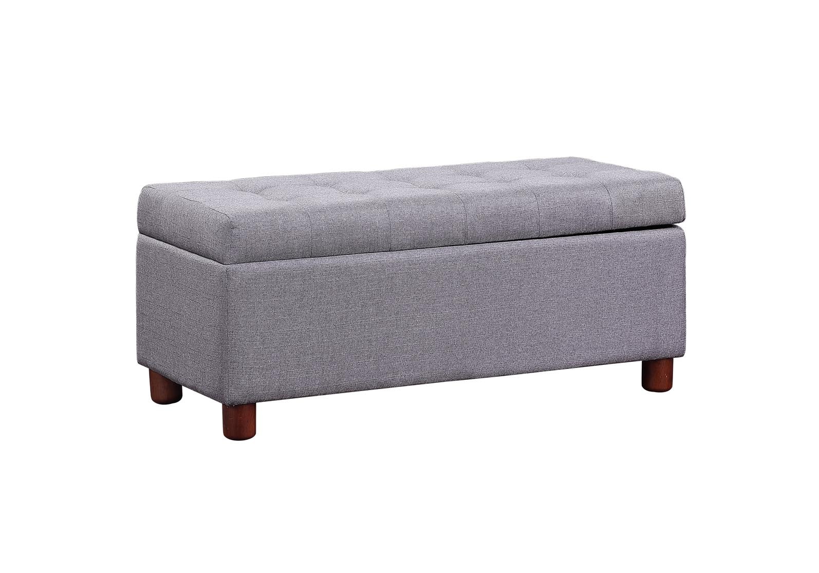 Clihome BH-WF036590EAA Modern Light Grey Storage Bench with Storage 42.71-in x 14.96-in x 16.53-in