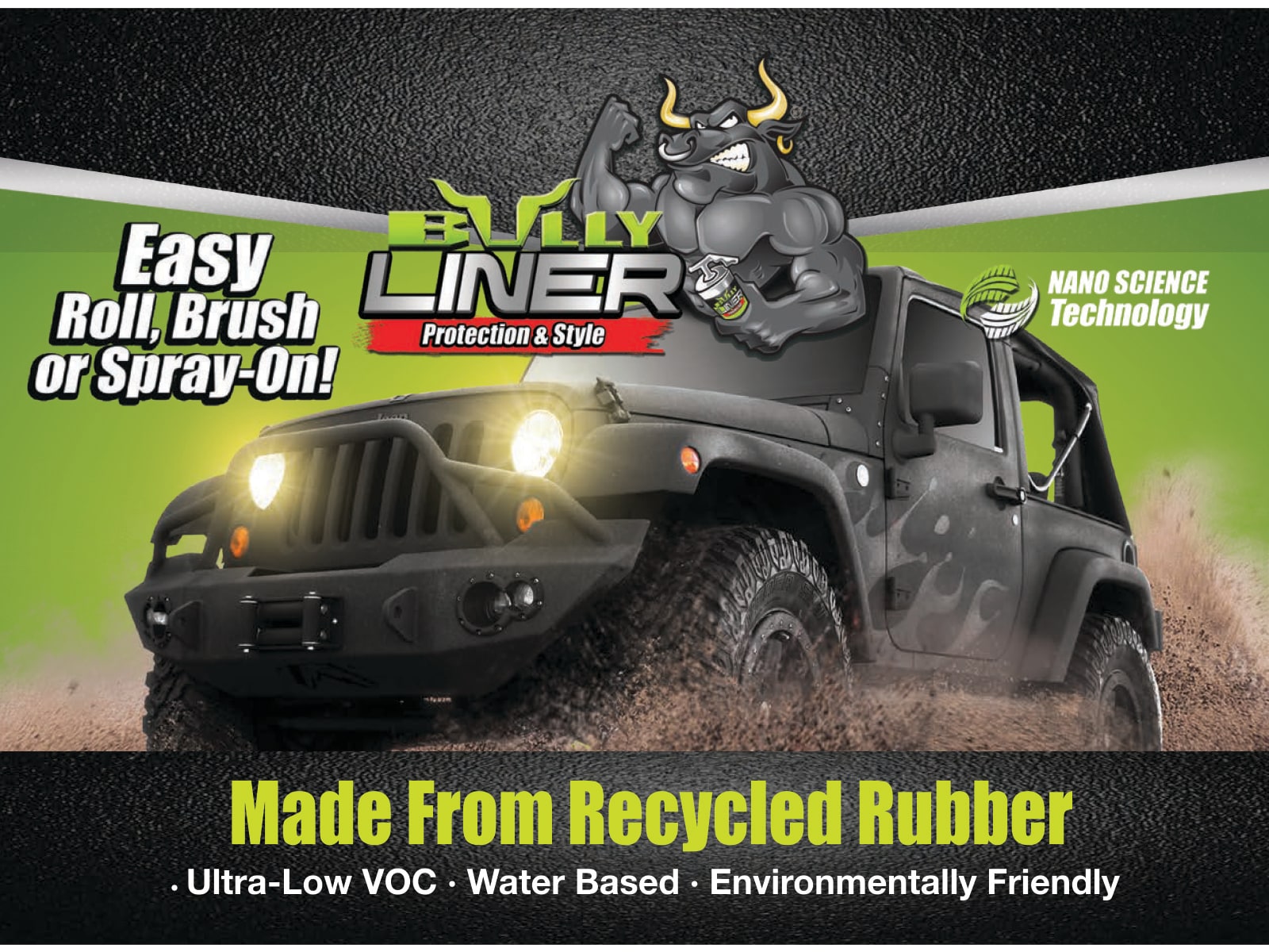 HERCULINER Black 1-Gallon Truck Bed Liner Kit, Polyurethane, Roller  Included, Skid-Resistant, Rust Prevention