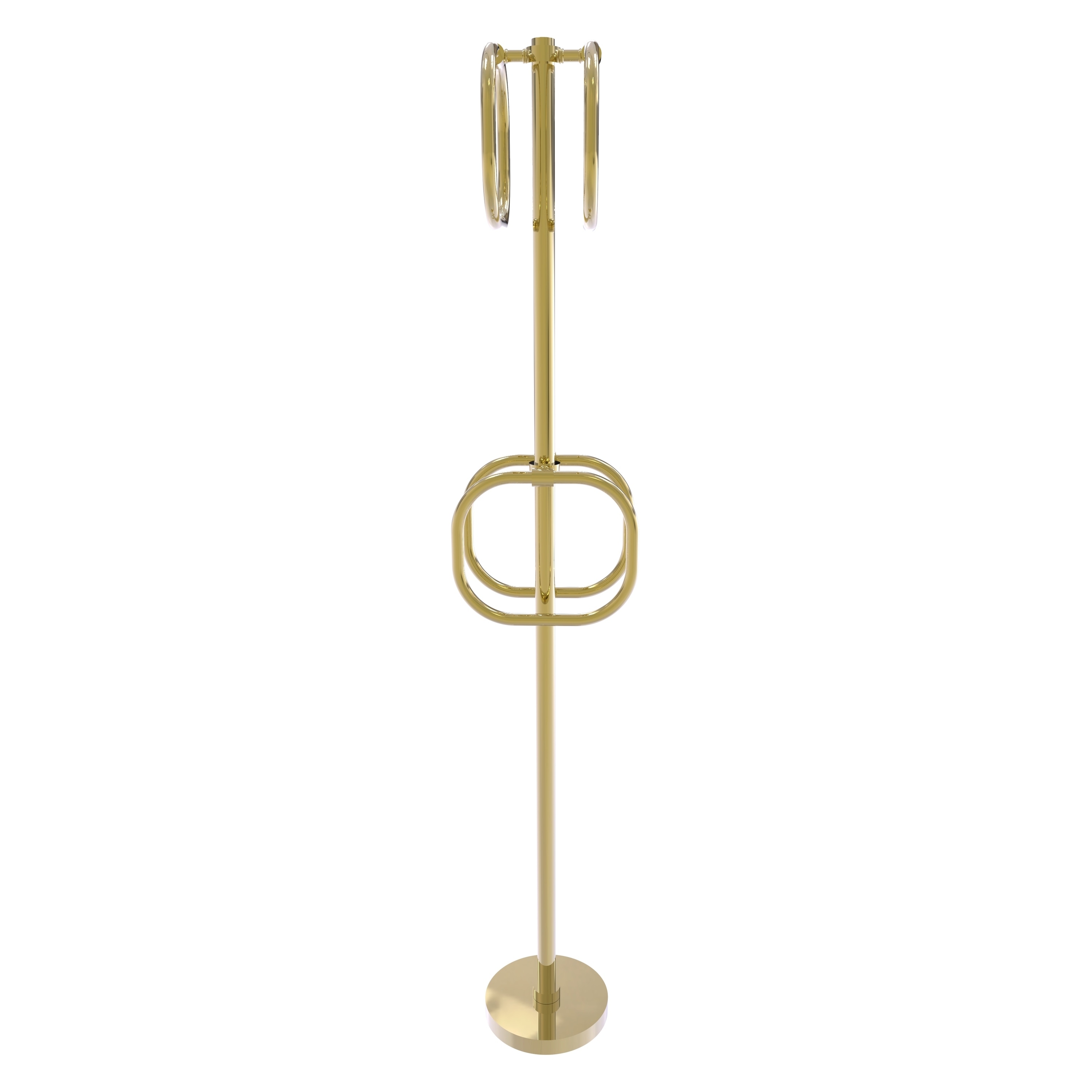 Allied Brass TS-40-UNL Unlacquered Brass Freestanding floor Single Towel Ring