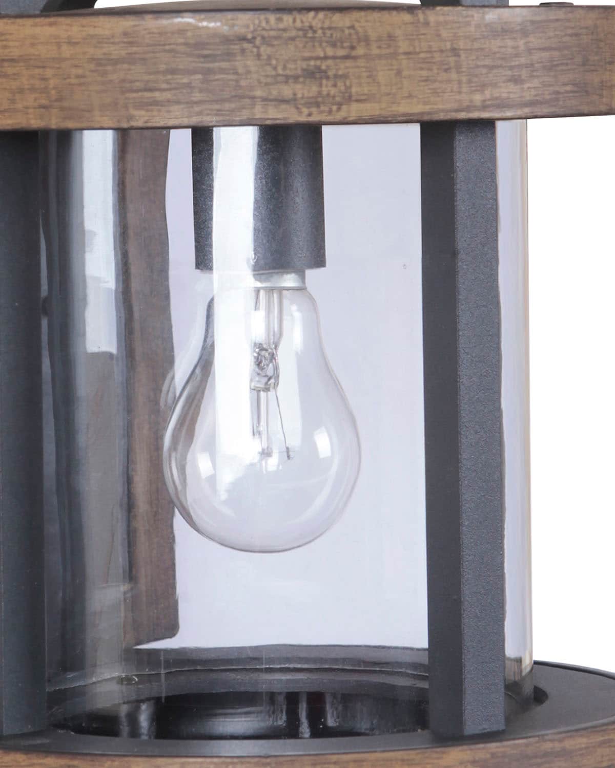 Ashwood Black and Bronze Outdoor Wall Light with Clear Glass