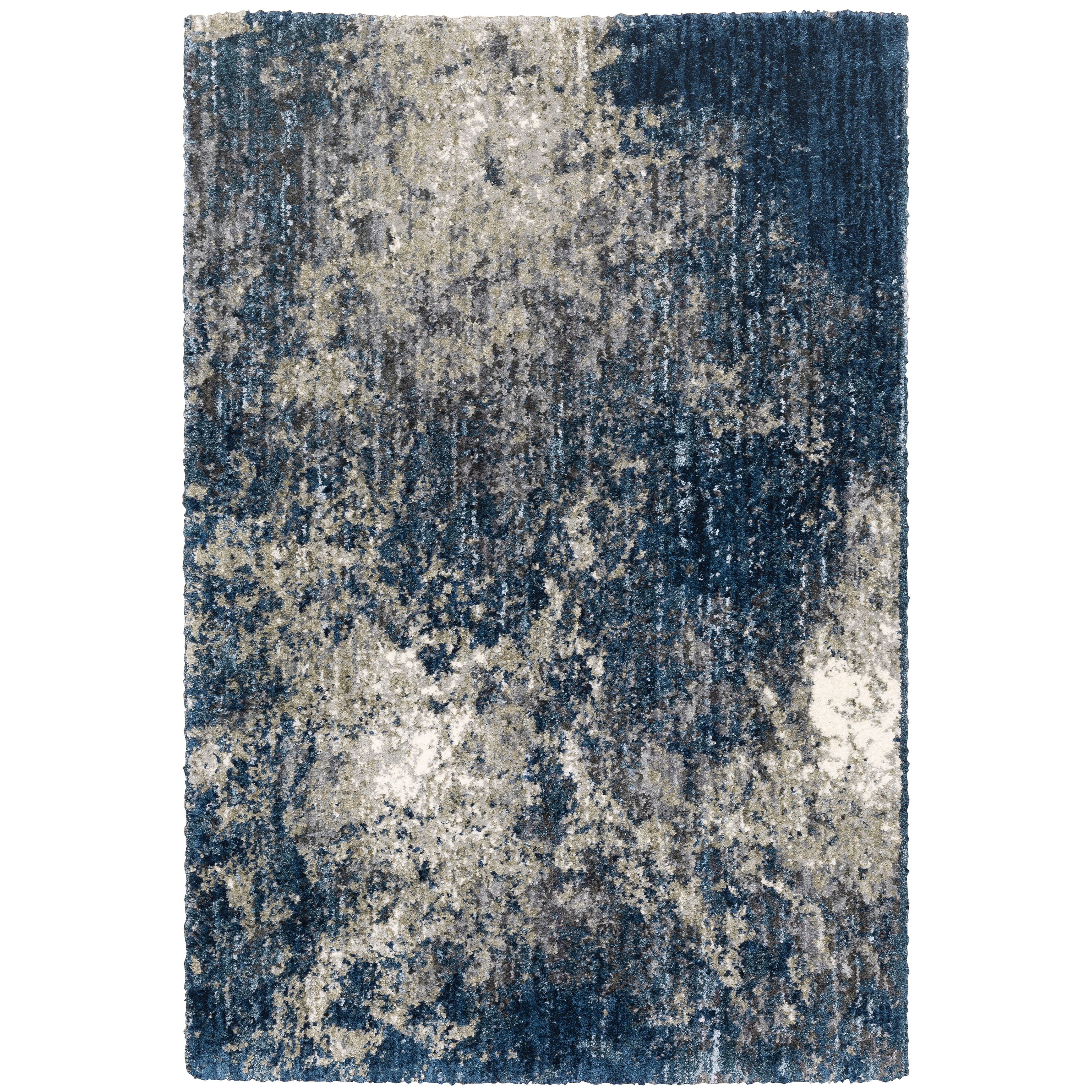 Archer Lane 206ASPE0L5L Bartley 5 x 8 (ft) Polyester Blue Rectangular Indoor Abstract Bohemian/Eclectic Area rug