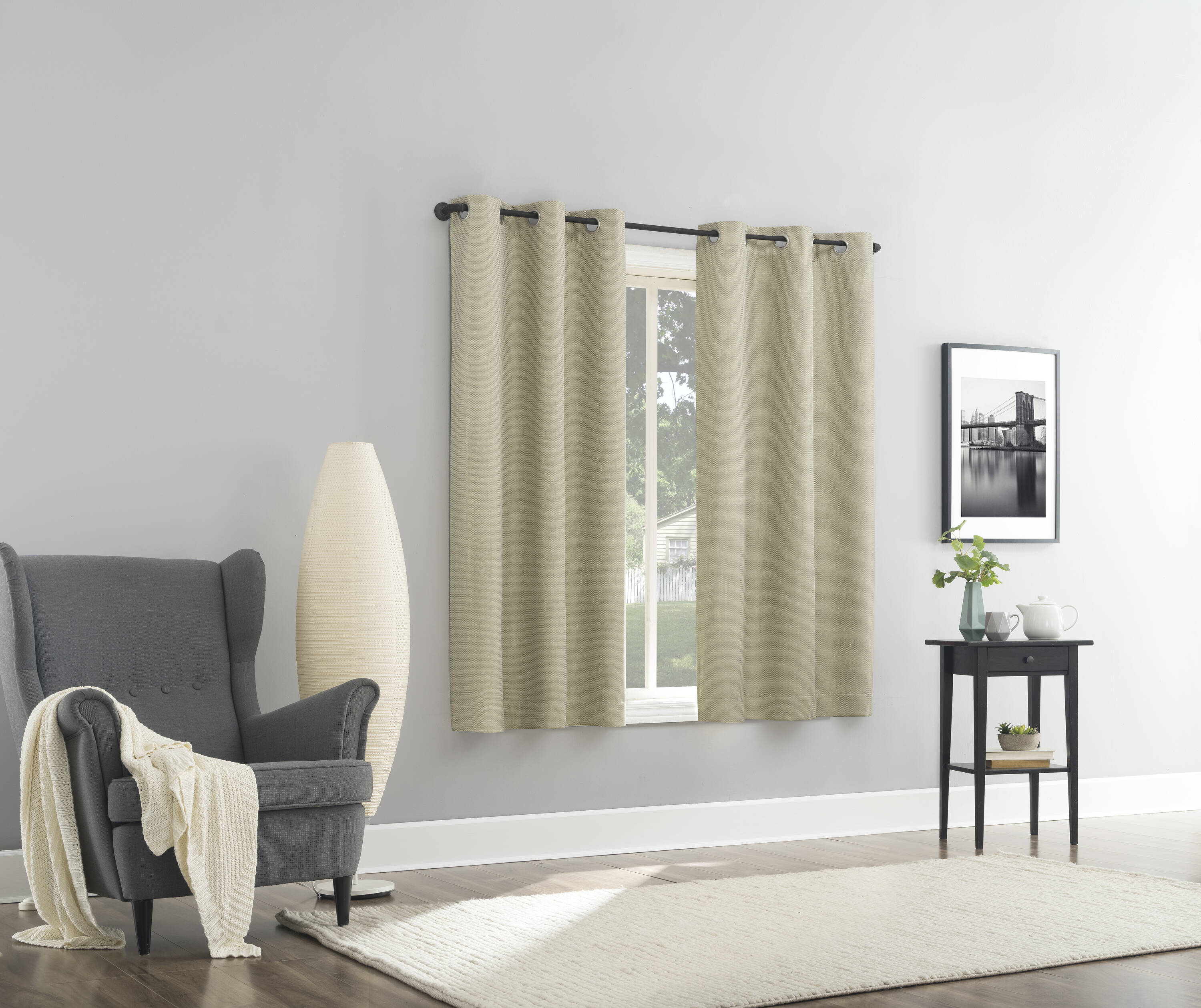 Sun Zero DAMIAN 40X63 TAUPE curtains - View #7