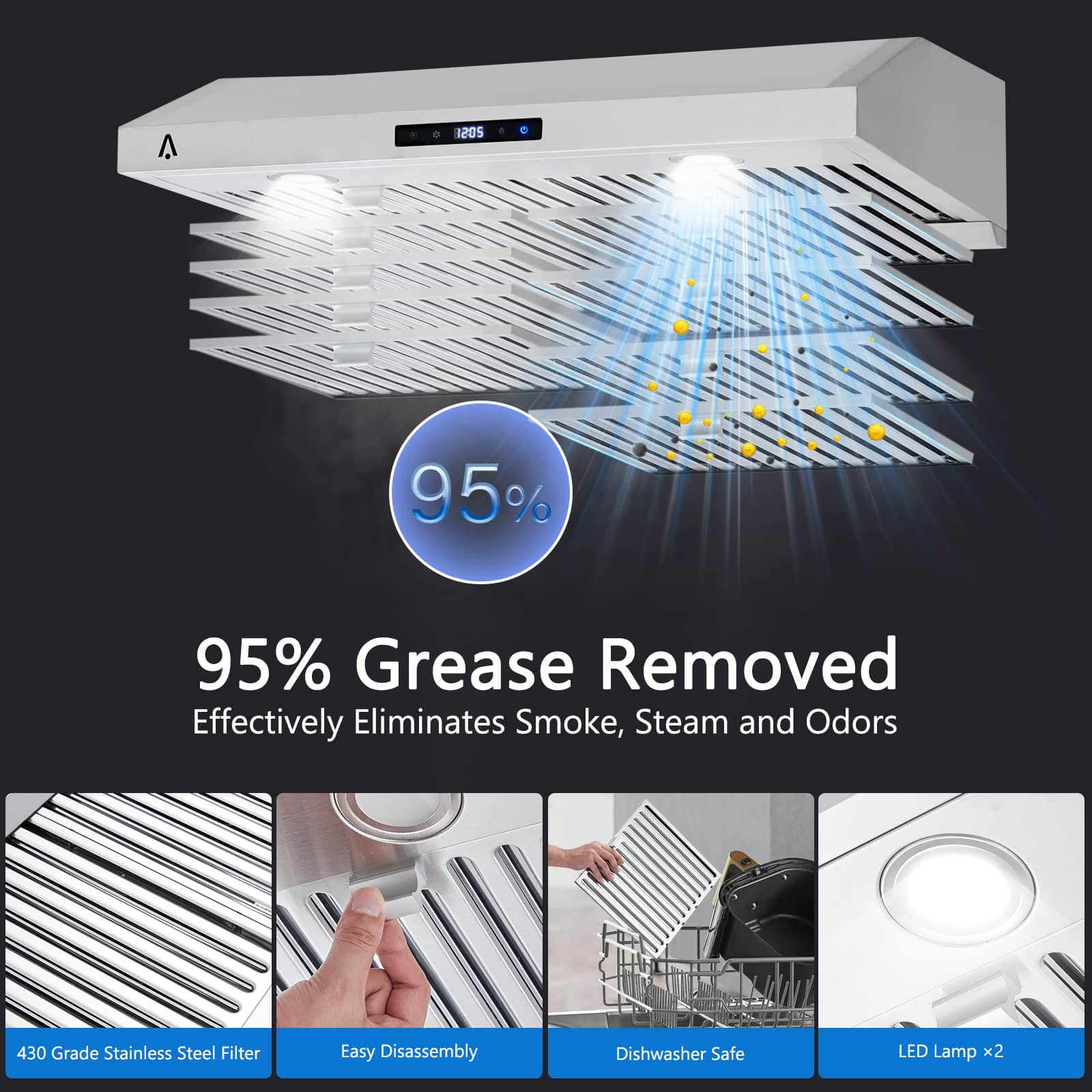 Qeetex JXNAG-PHO-1328ZC6P Undercabinet-Range-Hoods - View #6