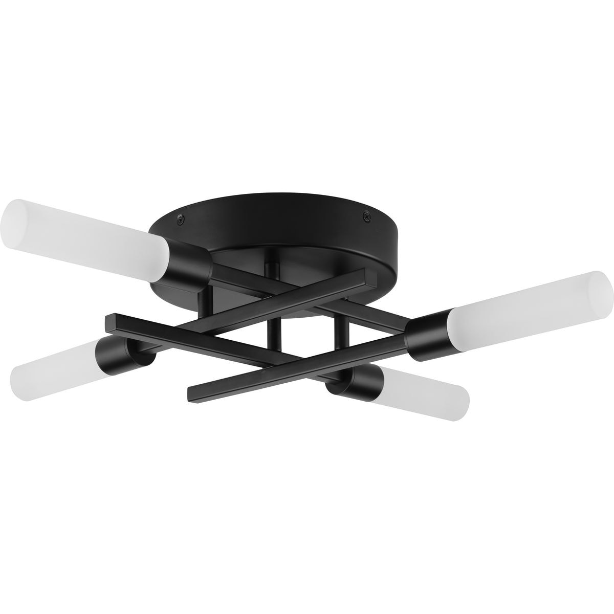 Progress Lighting P350209-031-30 Quadrant LED 4 -Light 20-in Matte Black Integrated LED Flush Mount Light