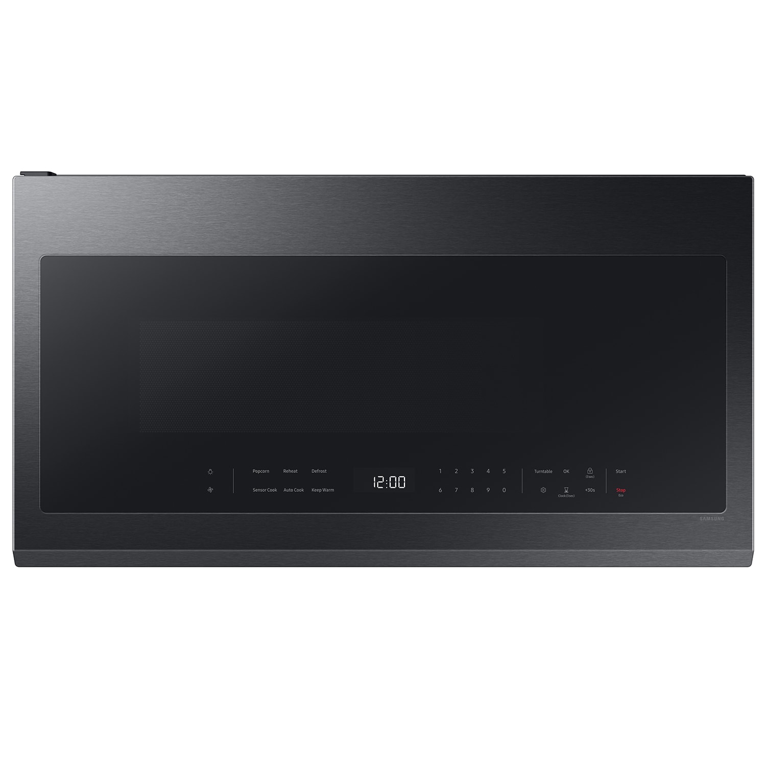 Samsung ME21DG6300MT 2.1-cu ft 29.87-in Over-the-Range Microwave with Sensor Cooking ( Matte Black Steel )