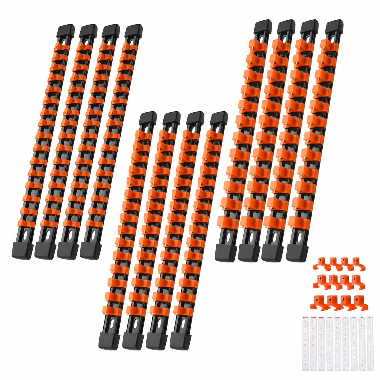 SenQWFa Socket Organizer Set 12 Pack with 172 Clips for 1 4 in 3 8 in and 1 2 in Sockets durable home and garden accessory designed for everyday #LDC0810Q285