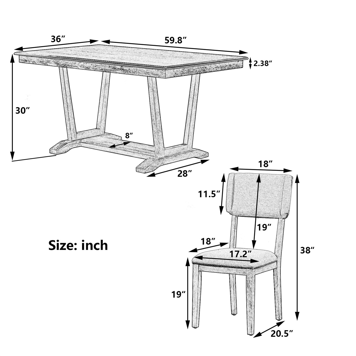 Mondawe MD-TP26AAD Dining-Sets - View #8