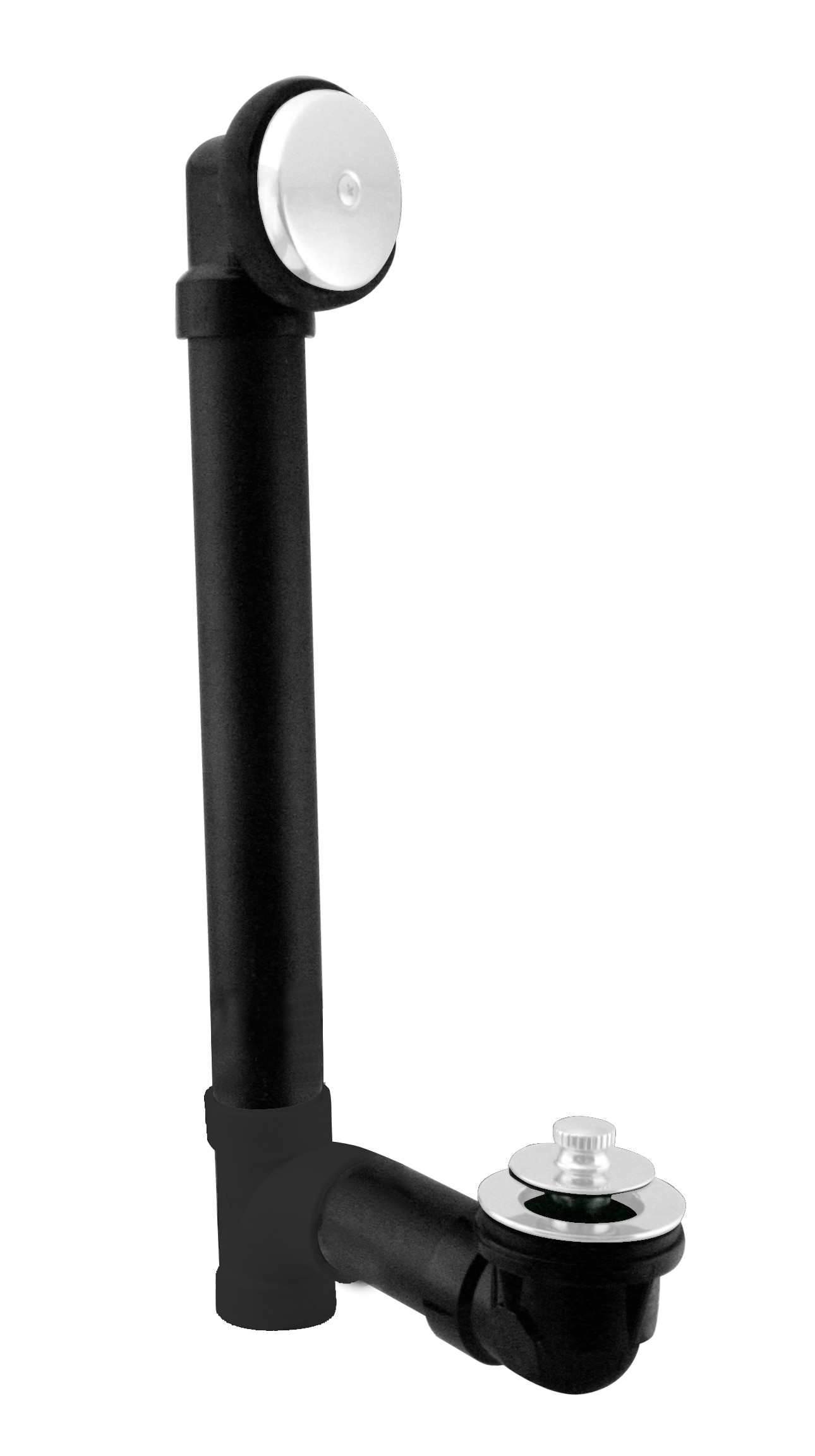 WESTBRASS D49711-50 Bath Waste and Overflow Pull and Plug Sch. 40 Abs W/one-hole Top Faceplate In Powder Coat White