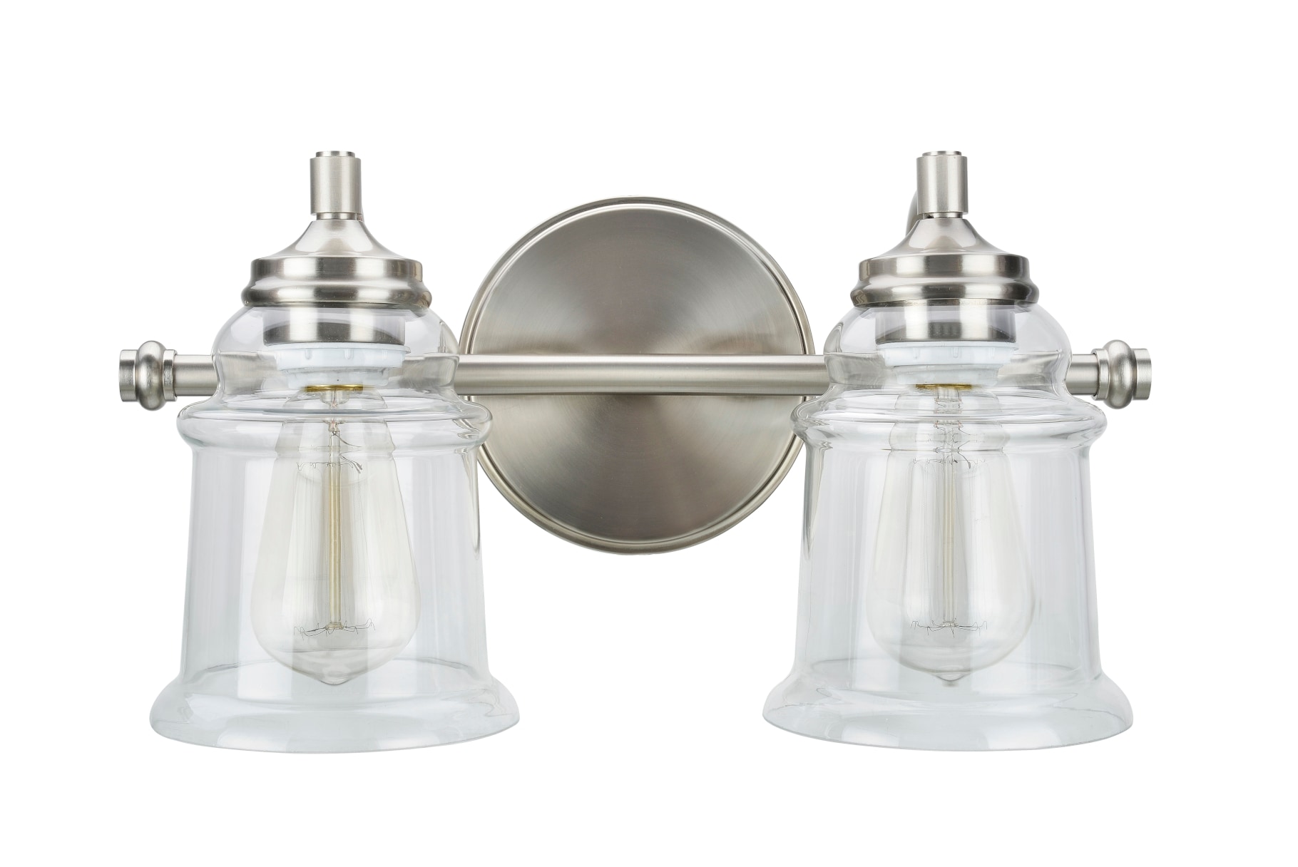 Aspen Creative Corporation 62082 15.25-in 2 -Light Brushed Nickel Transitional Vanity light