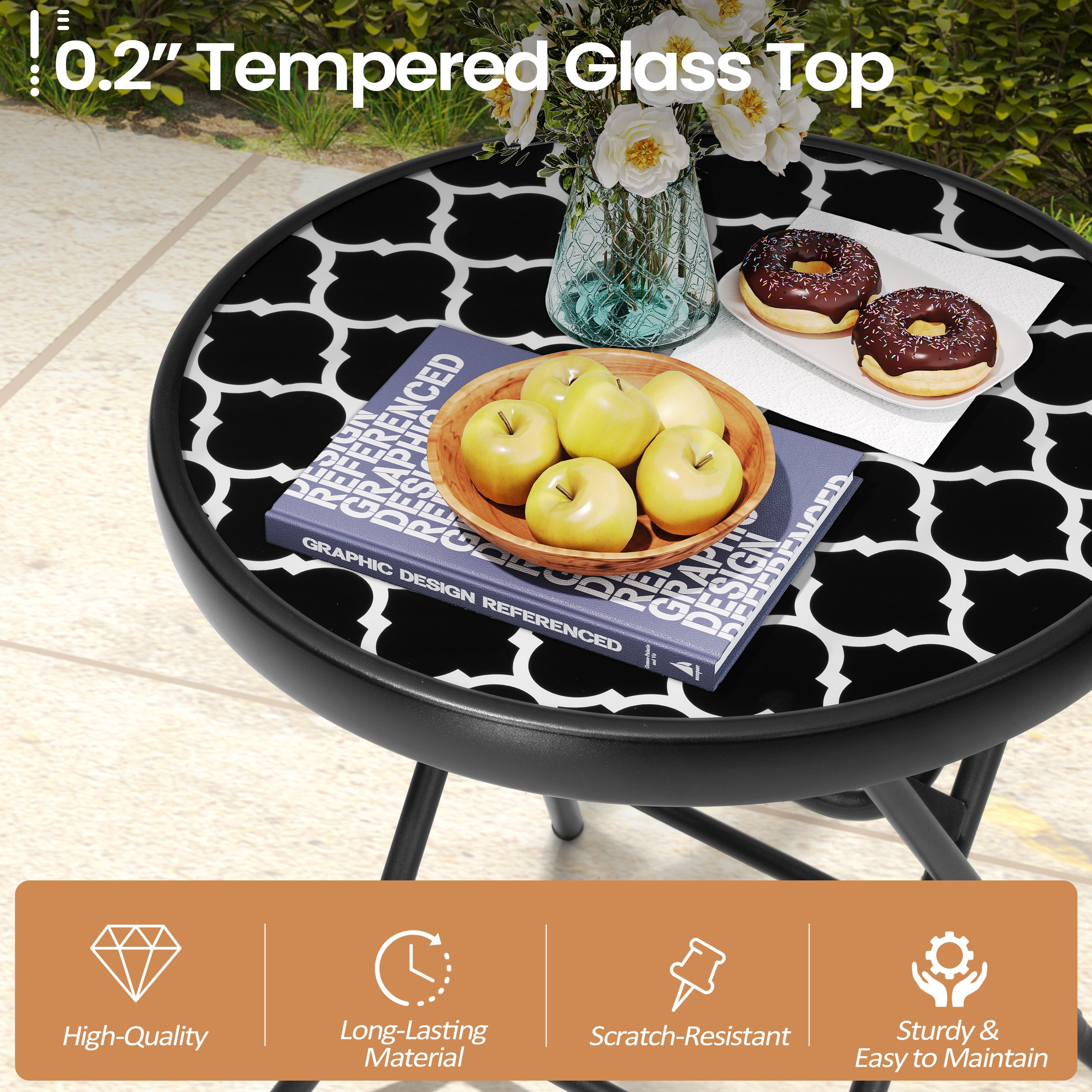 Crestlive Products CL-TB045BKW Patio-Tables - View #6