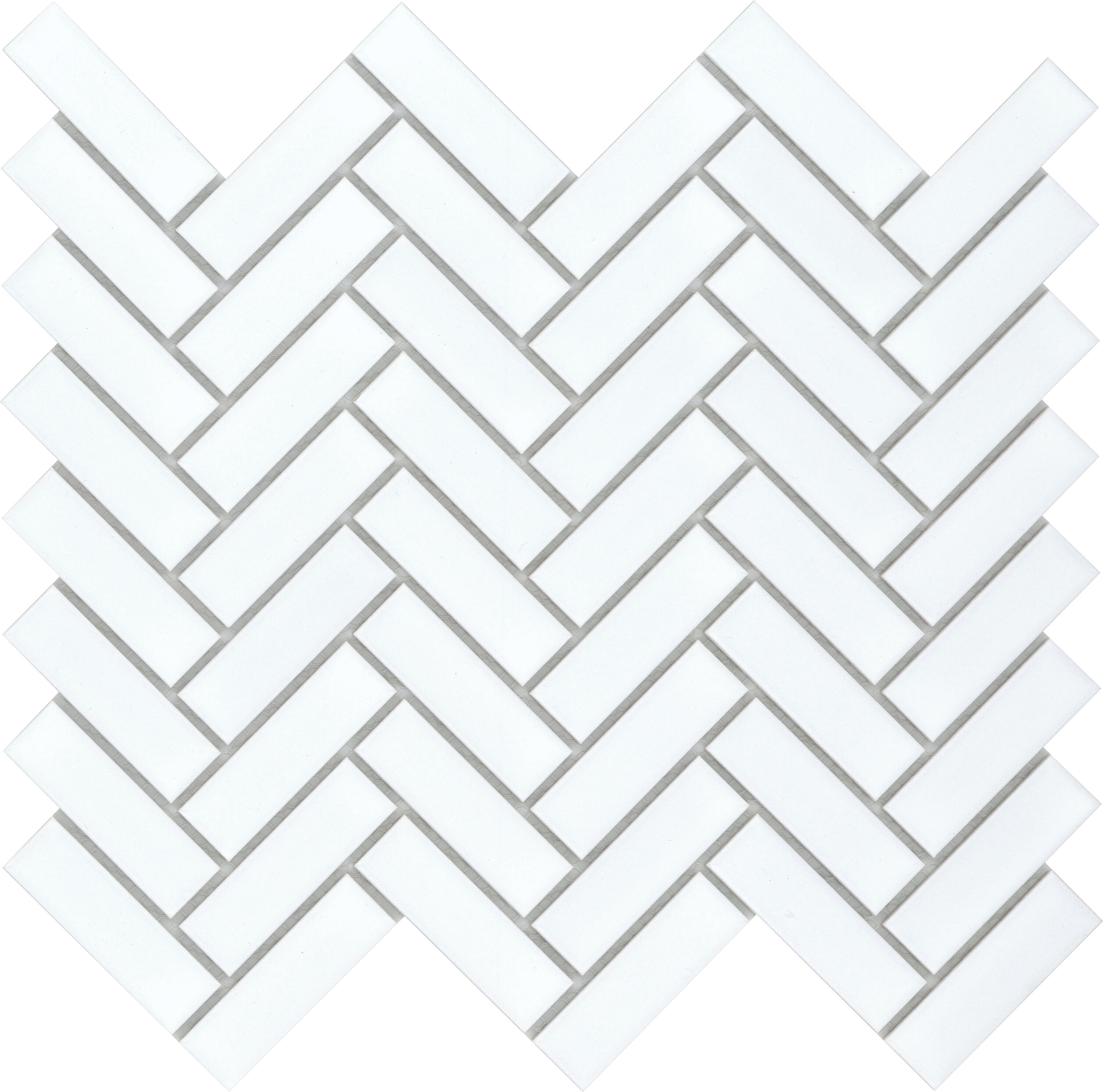 Emser F11IMPAWH1112MHBM Impact White 11-in x 12-in Matte Porcelain Herringbone Patterned Wall Tile (3.68-sq. ft/ Carton)
