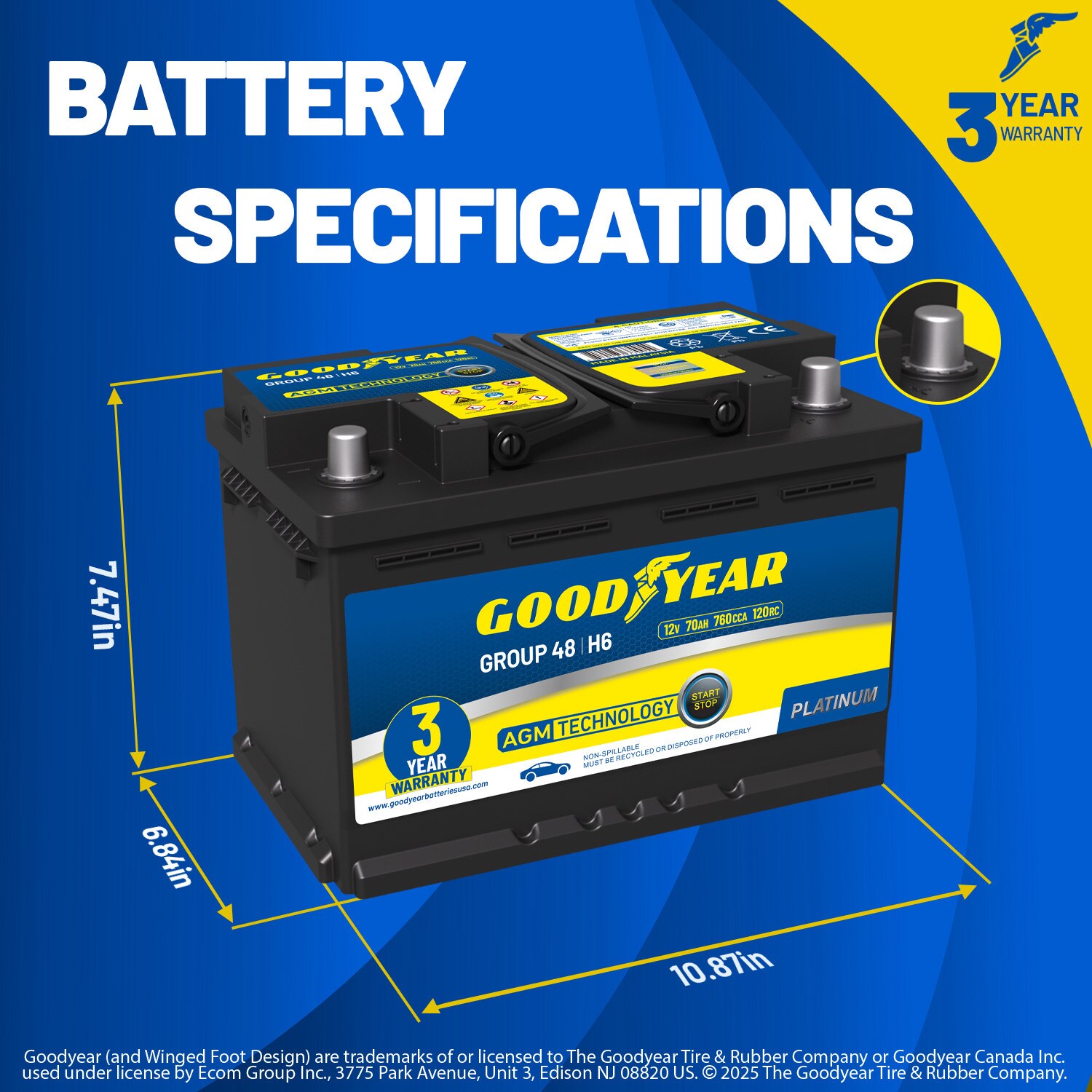 Goodyear GY4140749 Device-Replacement-Batteries - View #2
