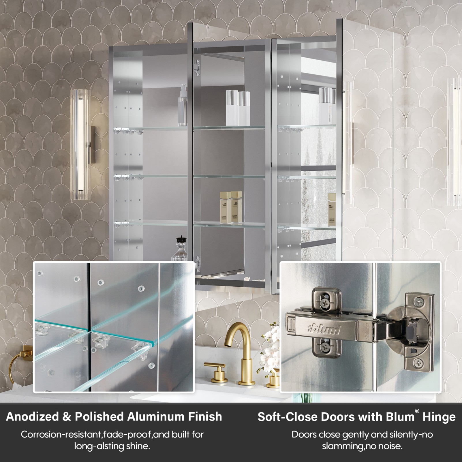 WELLFOR JRA24R16R32 Bathroom-Medicine-Cabinets - View #5