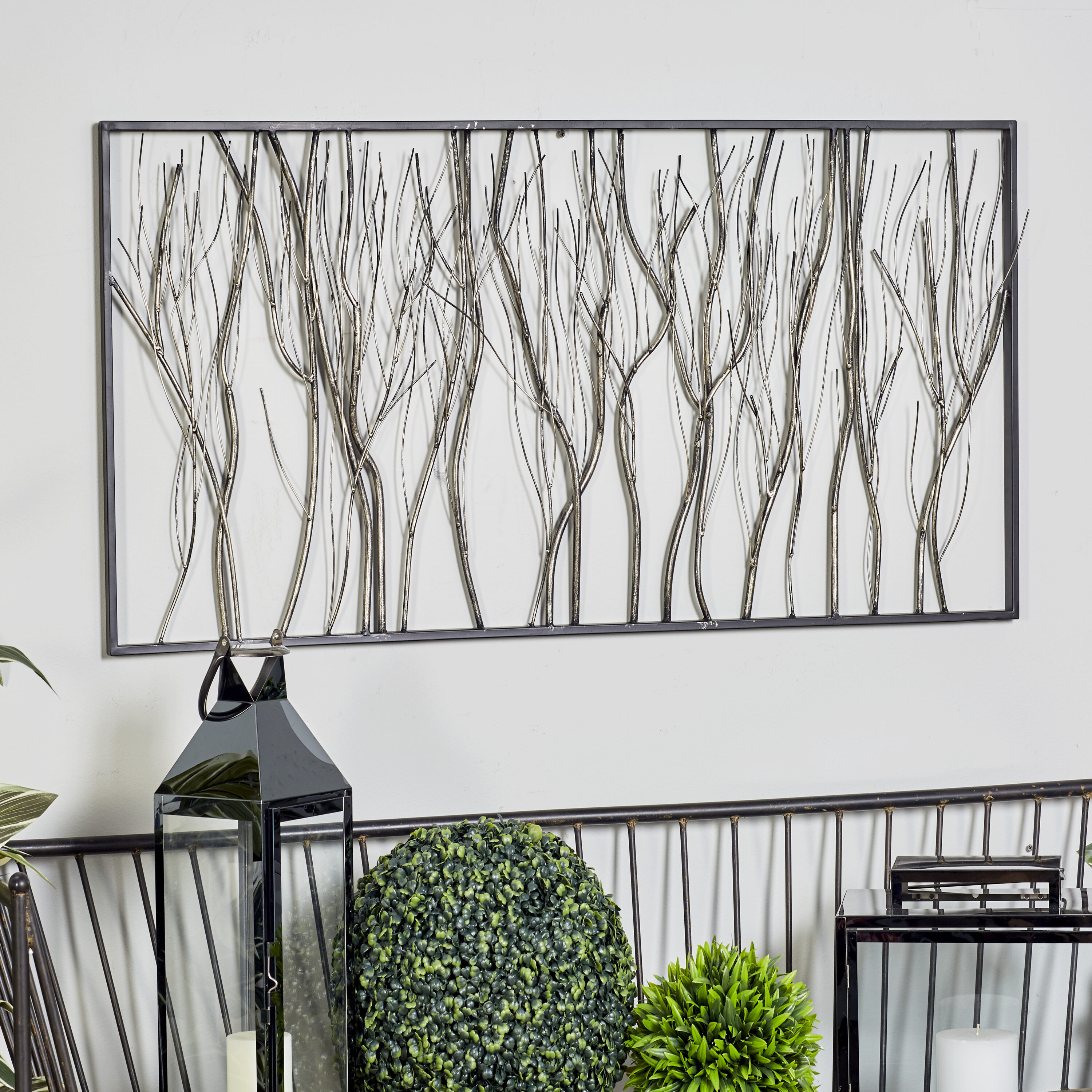 Grayson Lane 77612 48-in W x 22-in H Metal Dimensional Tree Branch Nature Wall sculpture