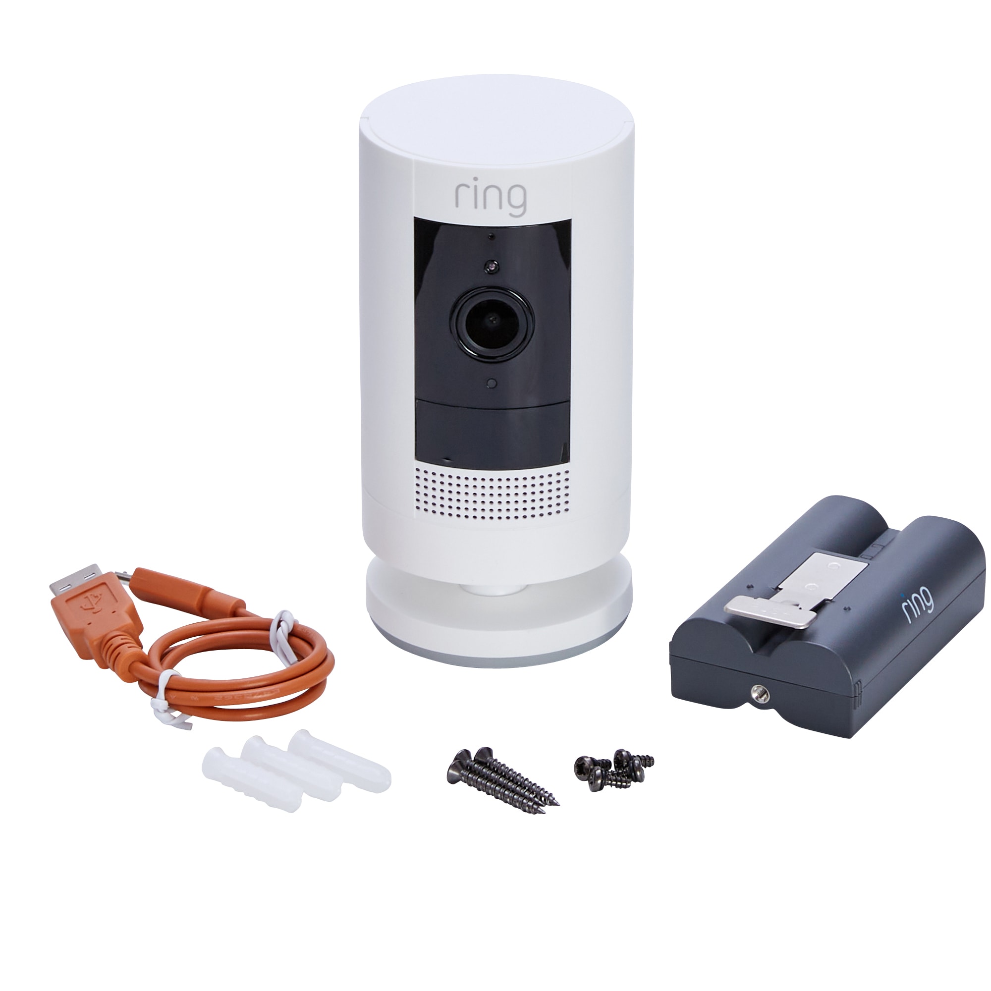 Ring Stick Up Cam Battery - Indoor/Outdoor Smart Security Wifi Video Camera  with 2-Way Talk, Night Vision, White