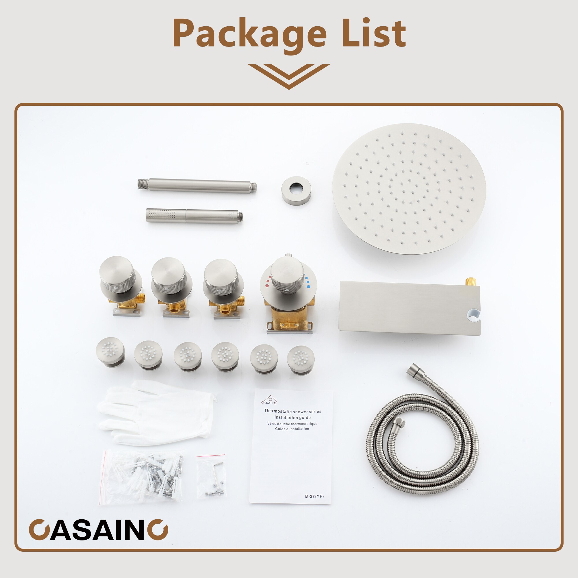 CASAINC WE-SS22MB Showerhead-Bar-Panels - View #12