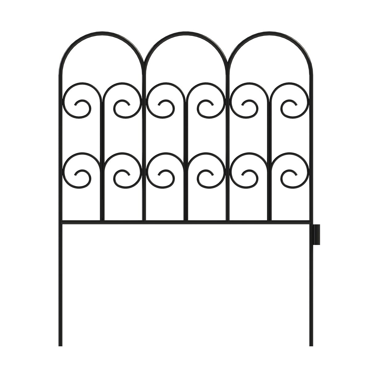 GARDEN CRAFT 0.30-in x 16-in x 18-in Jasmine Black Metal Steel Border fencing #060018S